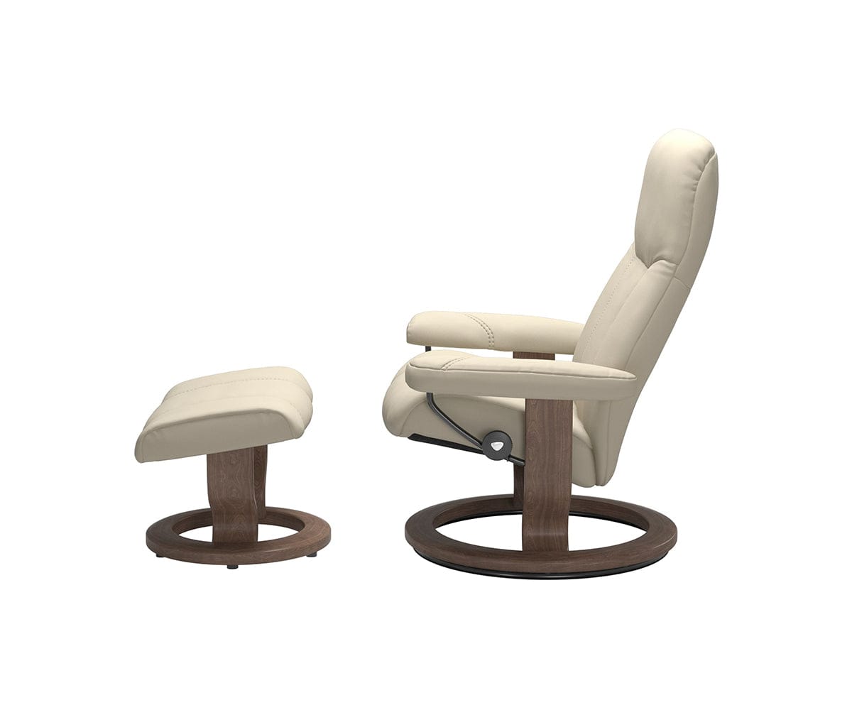 Stressless® Consul Fauteuil inclinable et ottoman - Crème