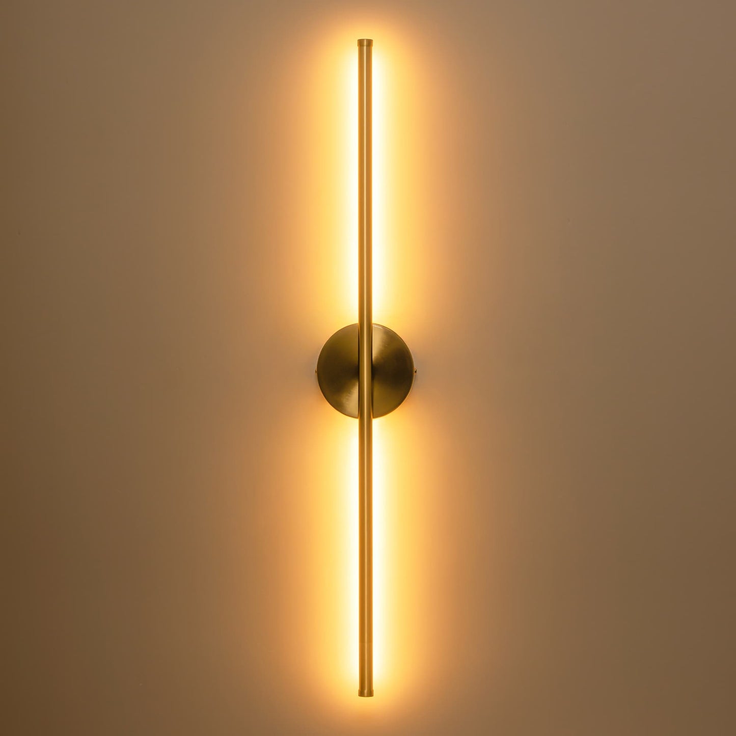1-Light Black/ Gold/ Nickel Modern Long Linear Strip Wall Sconce Dimmable LED Bathroom Vanity Light