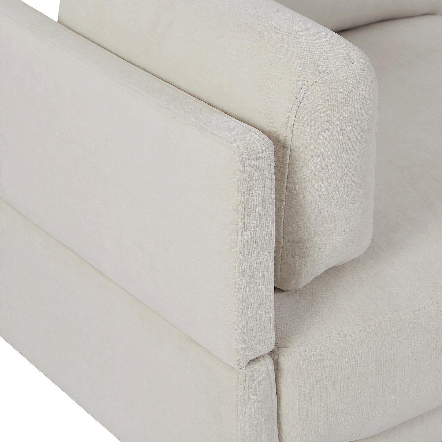Canapé sectionnel en polyester 102,4 en forme de L avec repose-pieds réversible, coussins épais et pieds en plastique