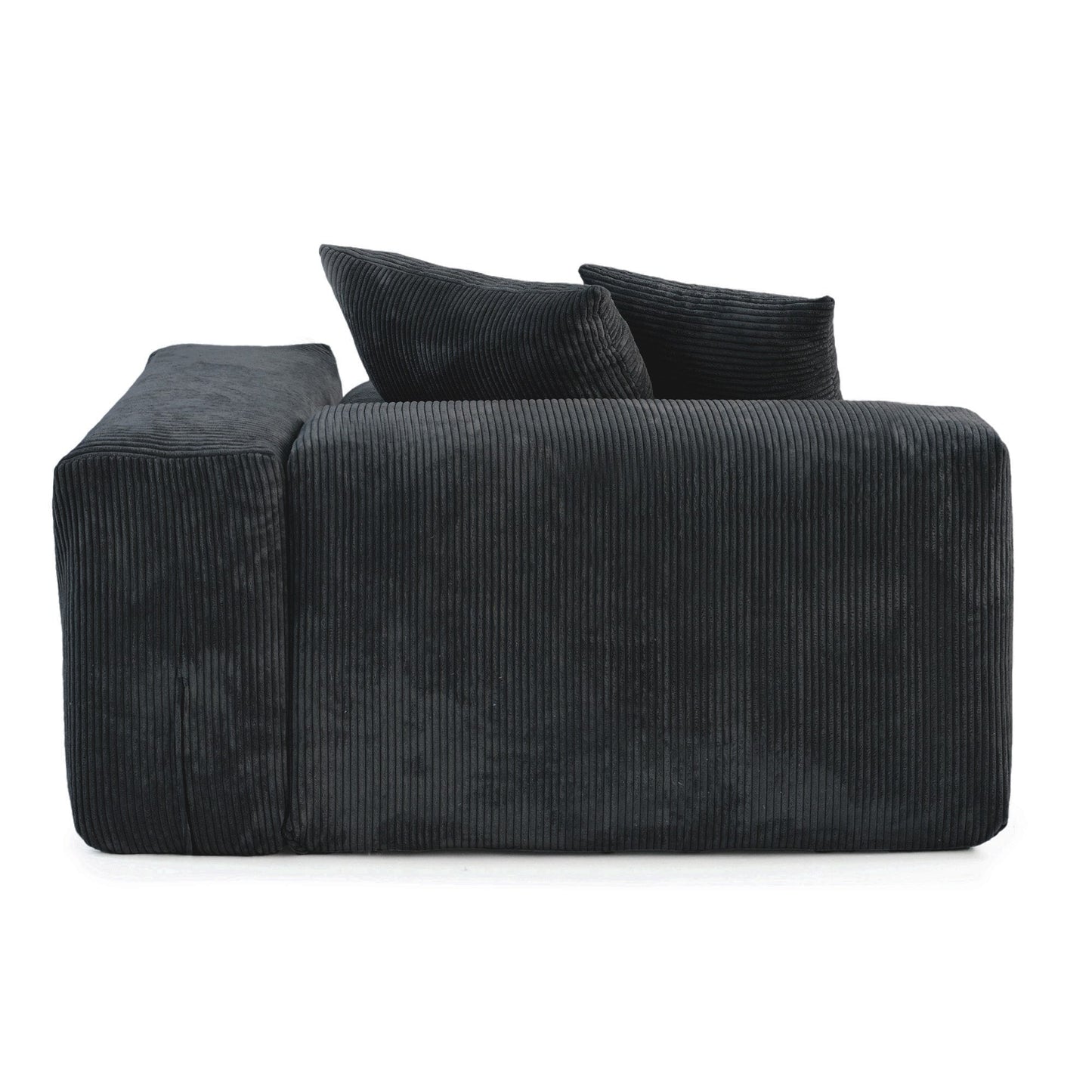 Canapé causeuse modulaire en velours côtelé de 102 po, grand format, style nuage