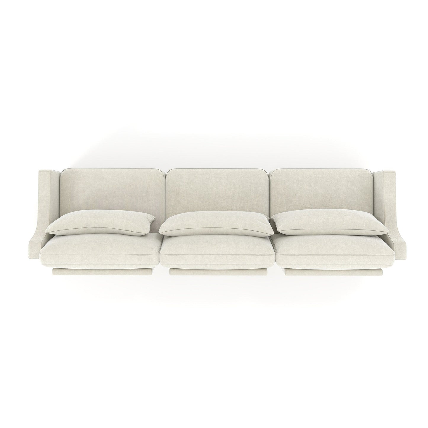 Canapé 4 places en chenille 105,9 avec base ergonomique en bois et éponge haute résilience pour le salon