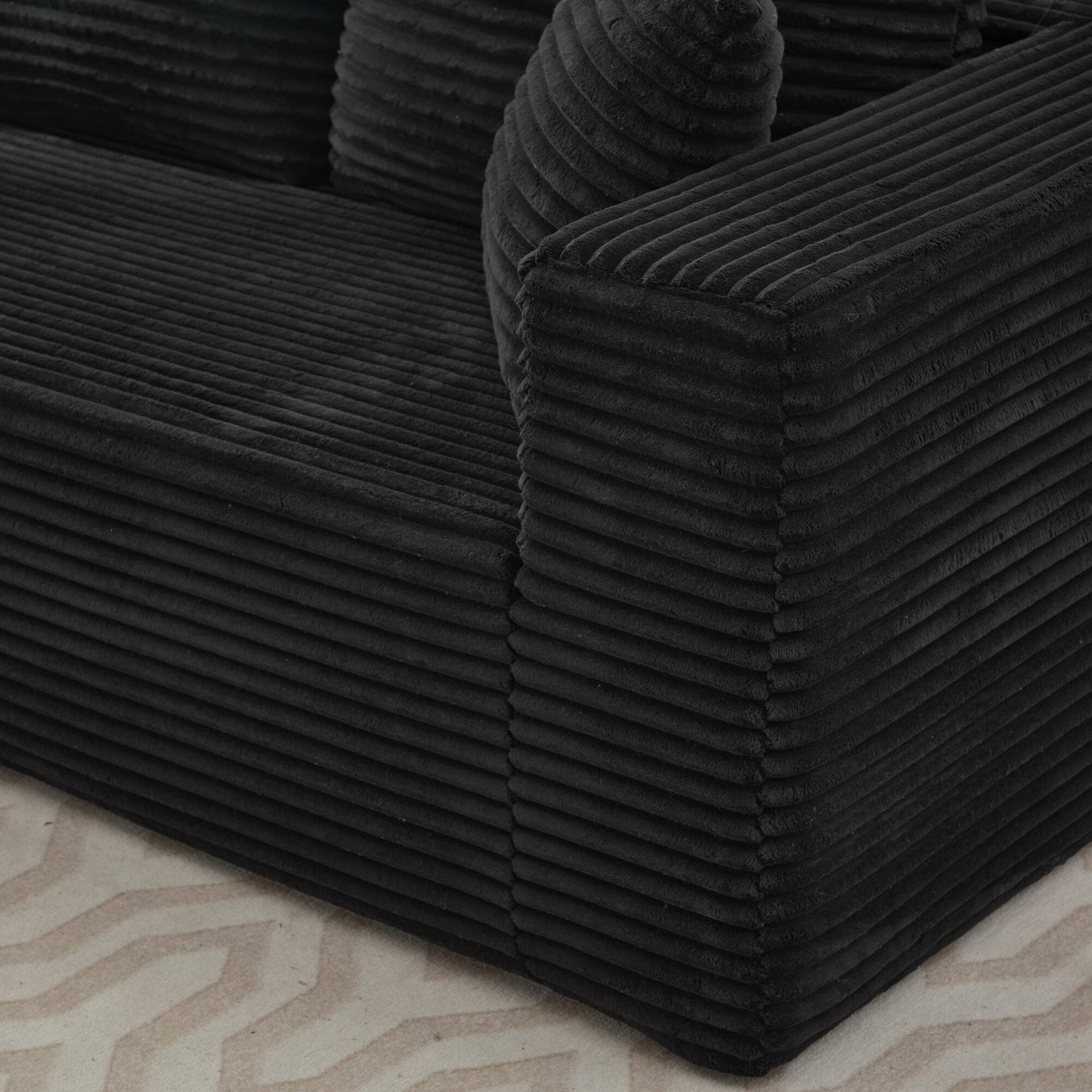 Canapé sectionnel Cloud 106 en forme de L avec méridienne orientée vers la gauche, canapé modulaire moderne à assise profonde pour salon, aucun assemblage requis