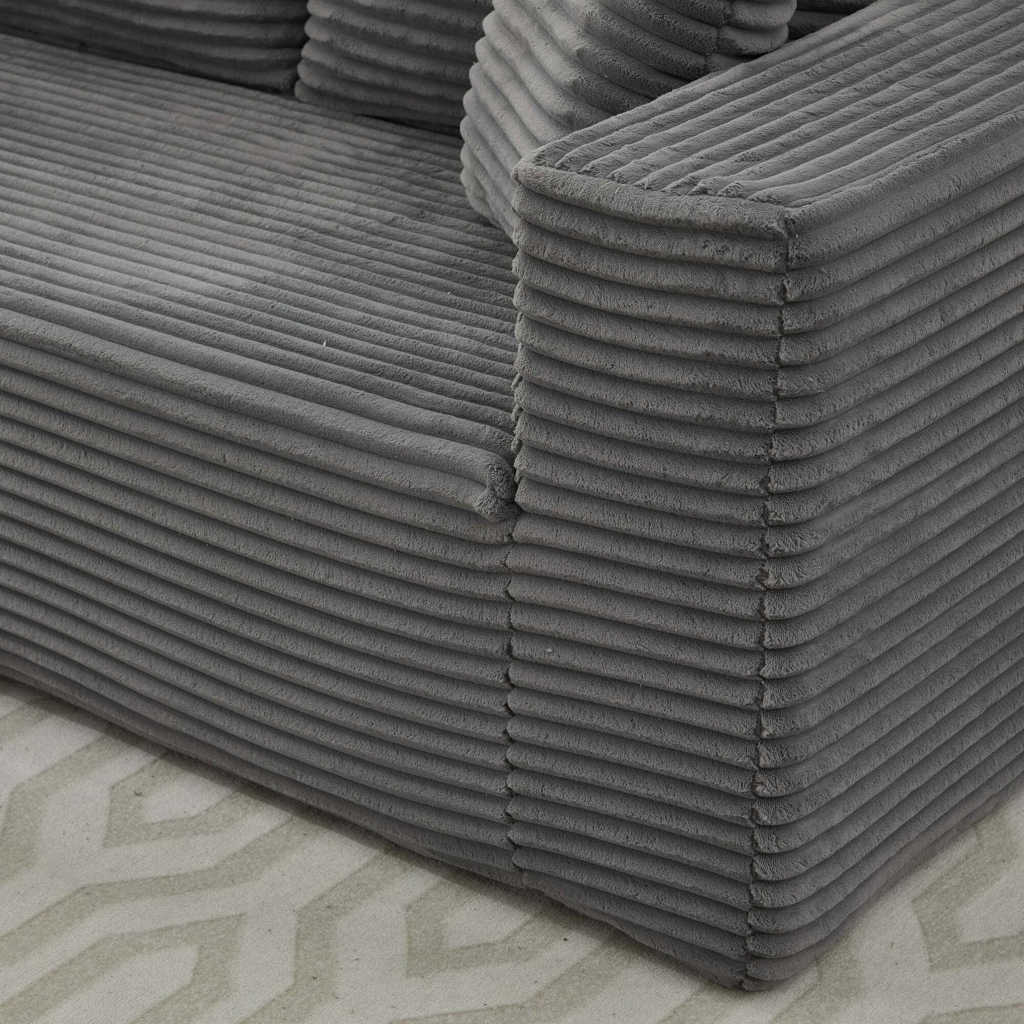 Canapé sectionnel Cloud 106 en forme de L avec méridienne orientée vers la gauche, canapé modulaire moderne à assise profonde pour salon, aucun assemblage requis