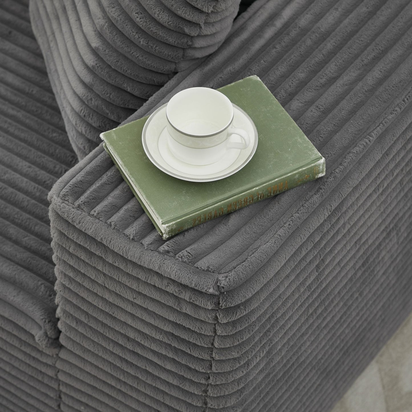 Canapé sectionnel Cloud 106 en forme de L avec méridienne orientée vers la gauche, canapé modulaire moderne à assise profonde pour salon, aucun assemblage requis