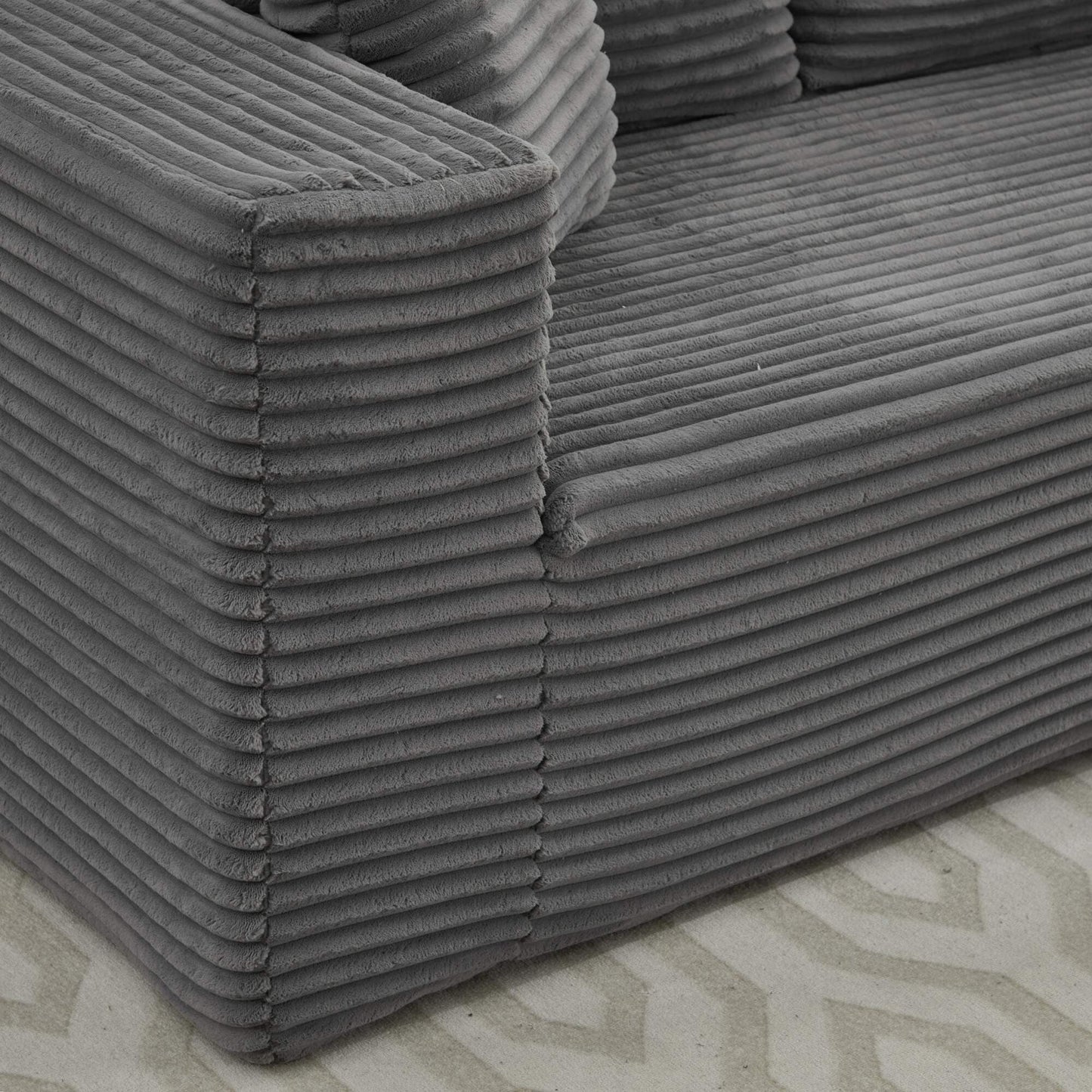 Canapé sectionnel Cloud 106 en forme de L avec méridienne orientée vers la droite, canapé modulaire moderne à assise profonde pour salon, aucun assemblage requis