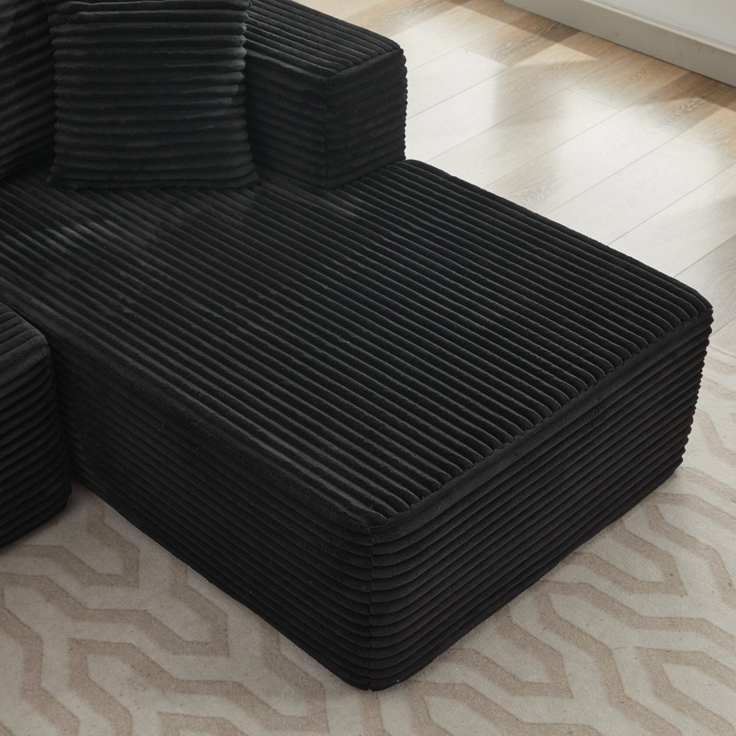 Canapé sectionnel Cloud 106 en forme de L avec méridienne orientée vers la droite, canapé modulaire moderne à assise profonde pour salon, aucun assemblage requis