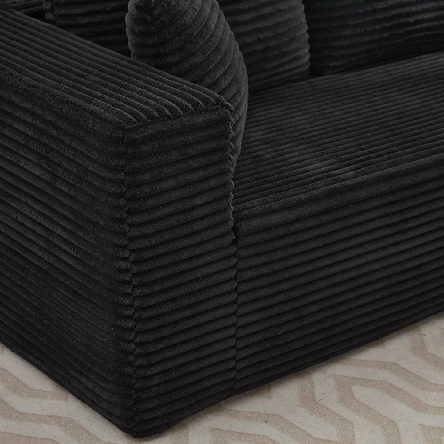 Canapé sectionnel Cloud 106 en forme de L avec méridienne orientée vers la droite, canapé modulaire moderne à assise profonde pour salon, aucun assemblage requis
