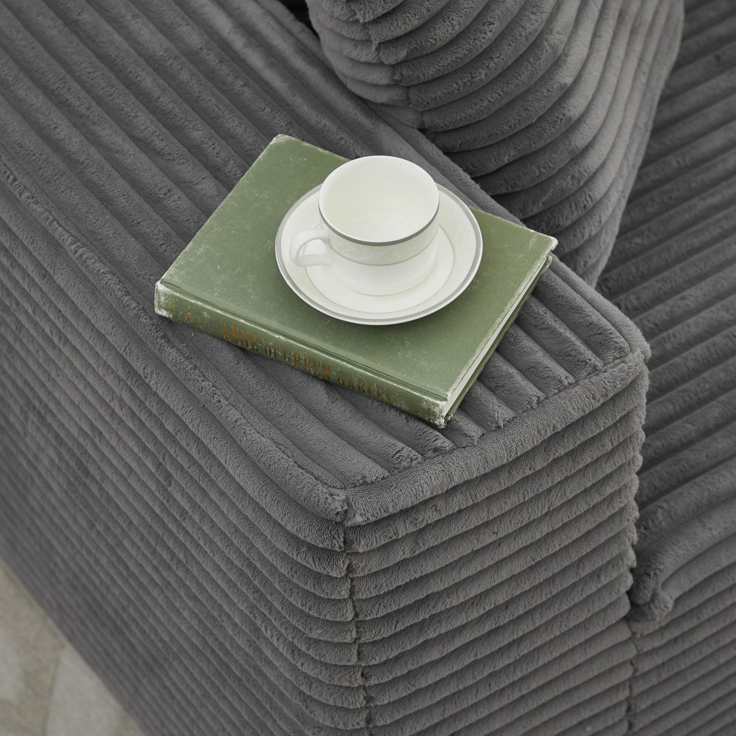 Canapé sectionnel Cloud 106 en forme de L avec méridienne orientée vers la droite, canapé modulaire moderne à assise profonde pour salon, aucun assemblage requis