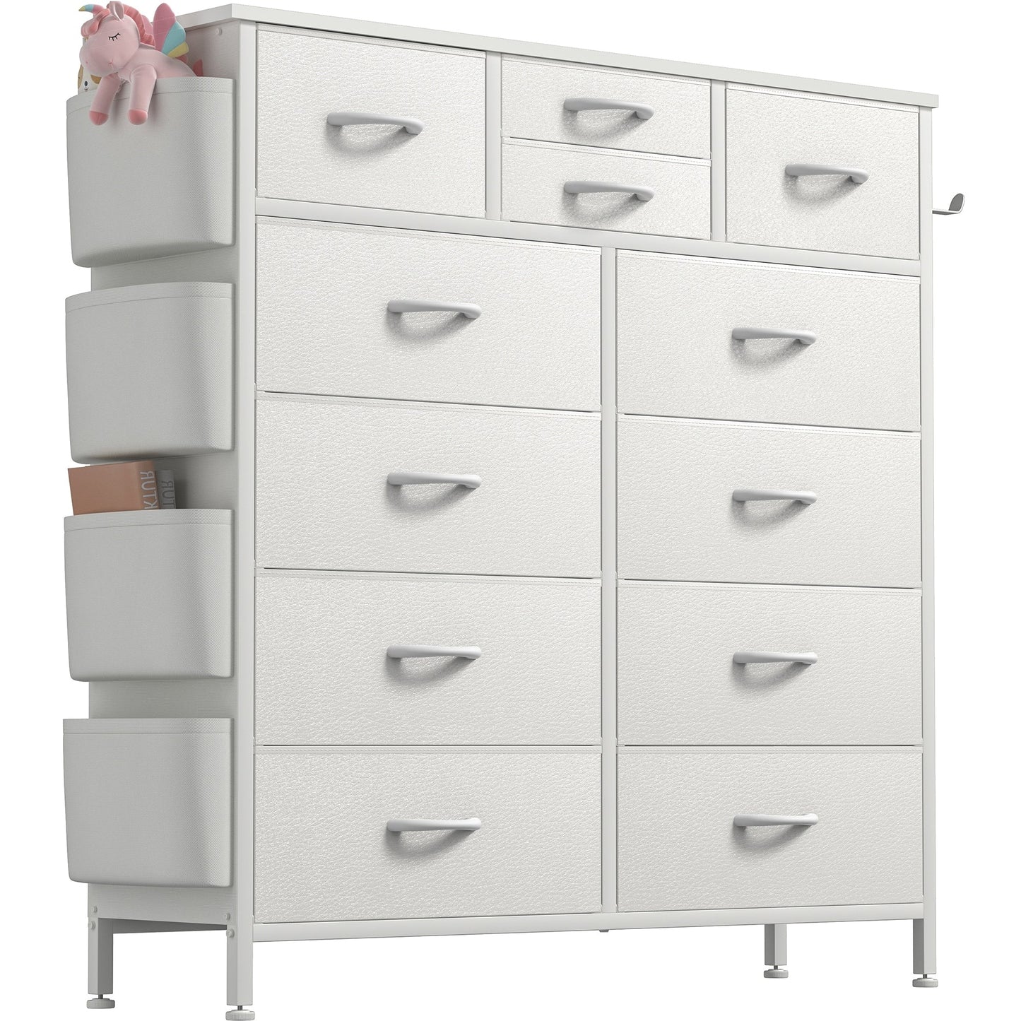 12 Drawer Dresser Fabric Tall Dressers for Bedroom Chest of Drawers