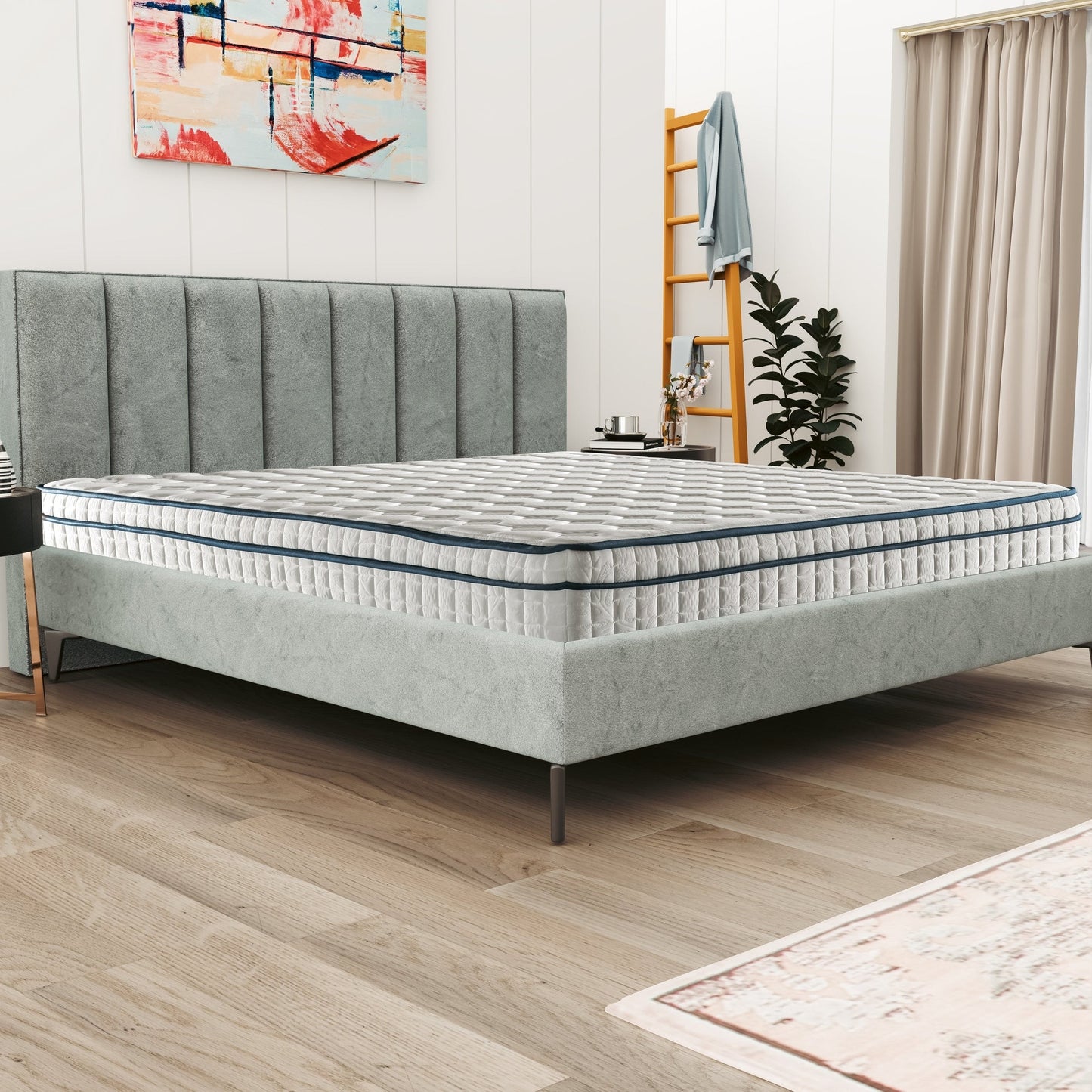 Assembled in USA - 12 Diamond Hybrid Mattress Pocket Coil and Cool Gel Memory Foam