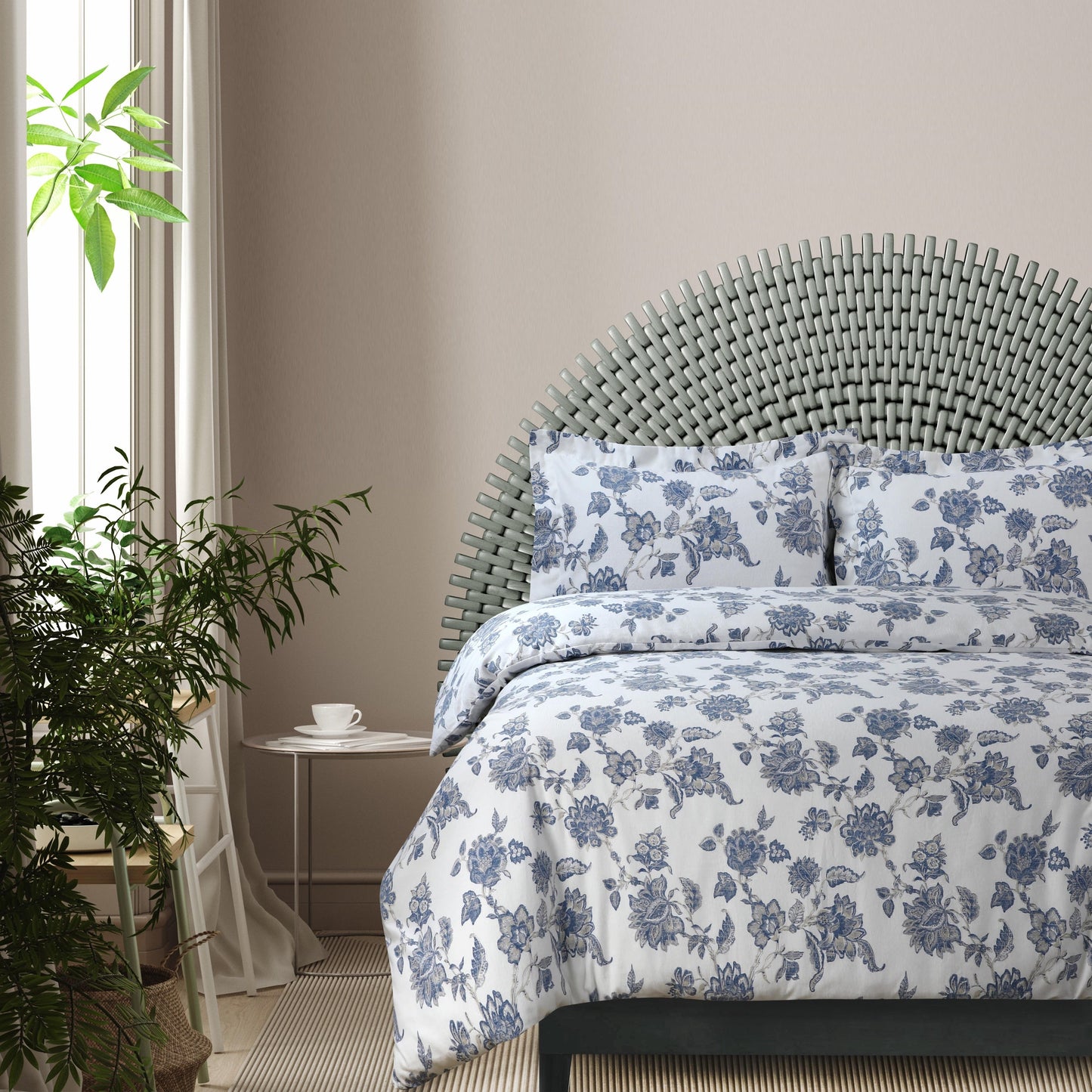170-GSM Cozy Cotton Flannel Printed Oversized Duvet Cover Set