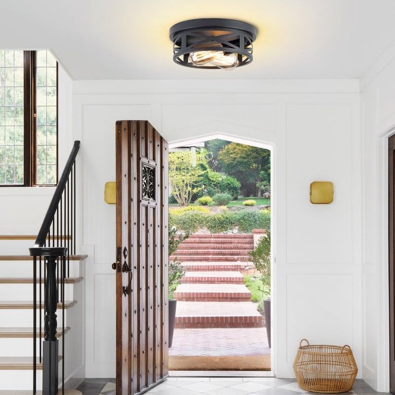 2 Light Farmhouse Flush Mount Ceiling Light-2 Pack