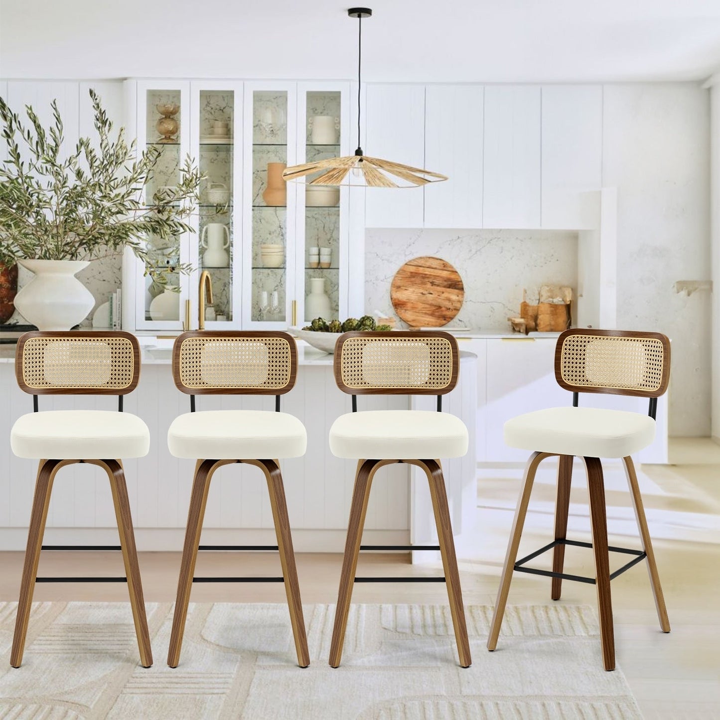 26/29 Swivel Bar Stools/ Counter Stools with Bentwood Legs