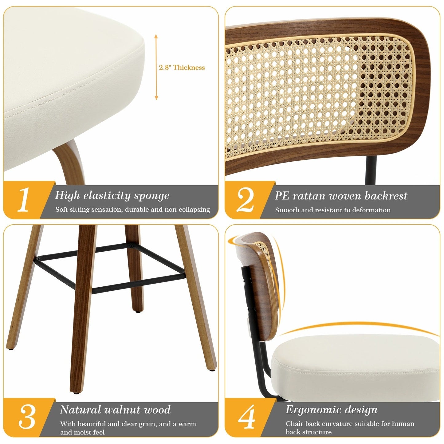 26/29 Swivel Bar Stools/ Counter Stools with Bentwood Legs