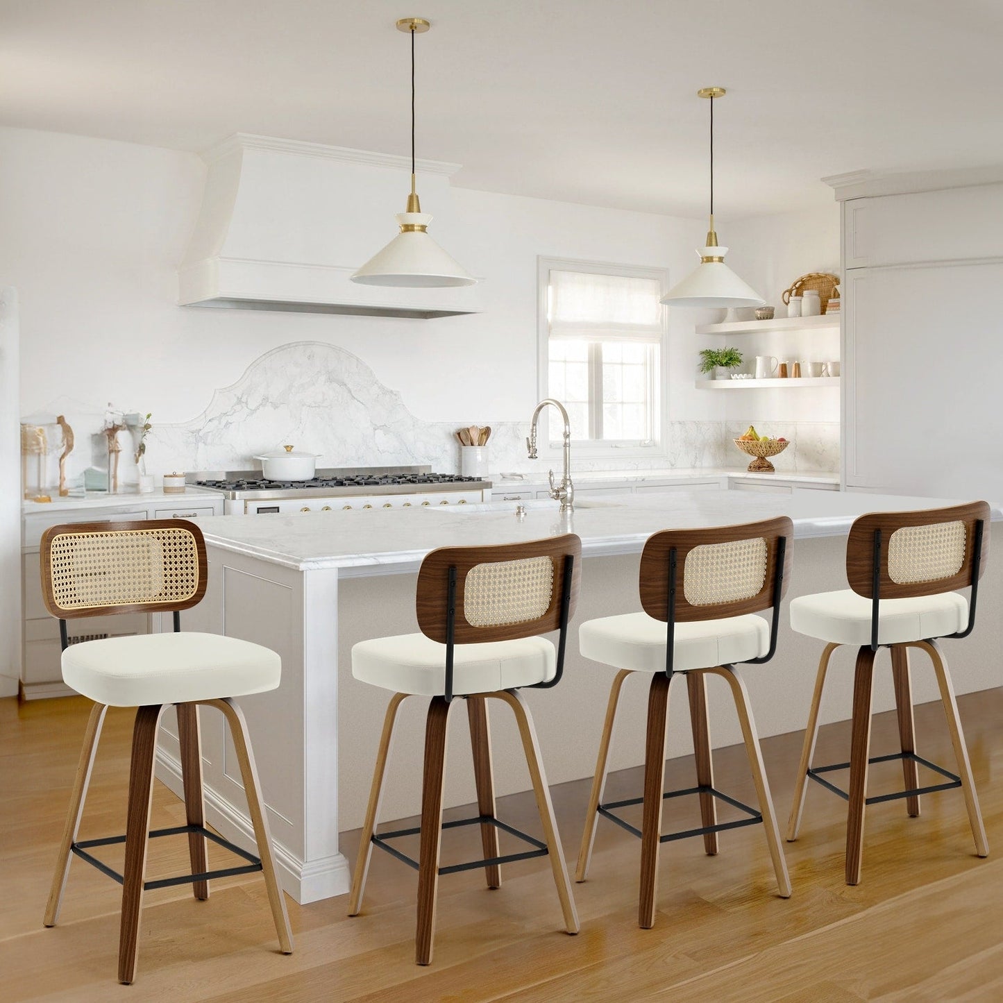 26/29 Swivel Bar Stools/ Counter Stools with Bentwood Legs