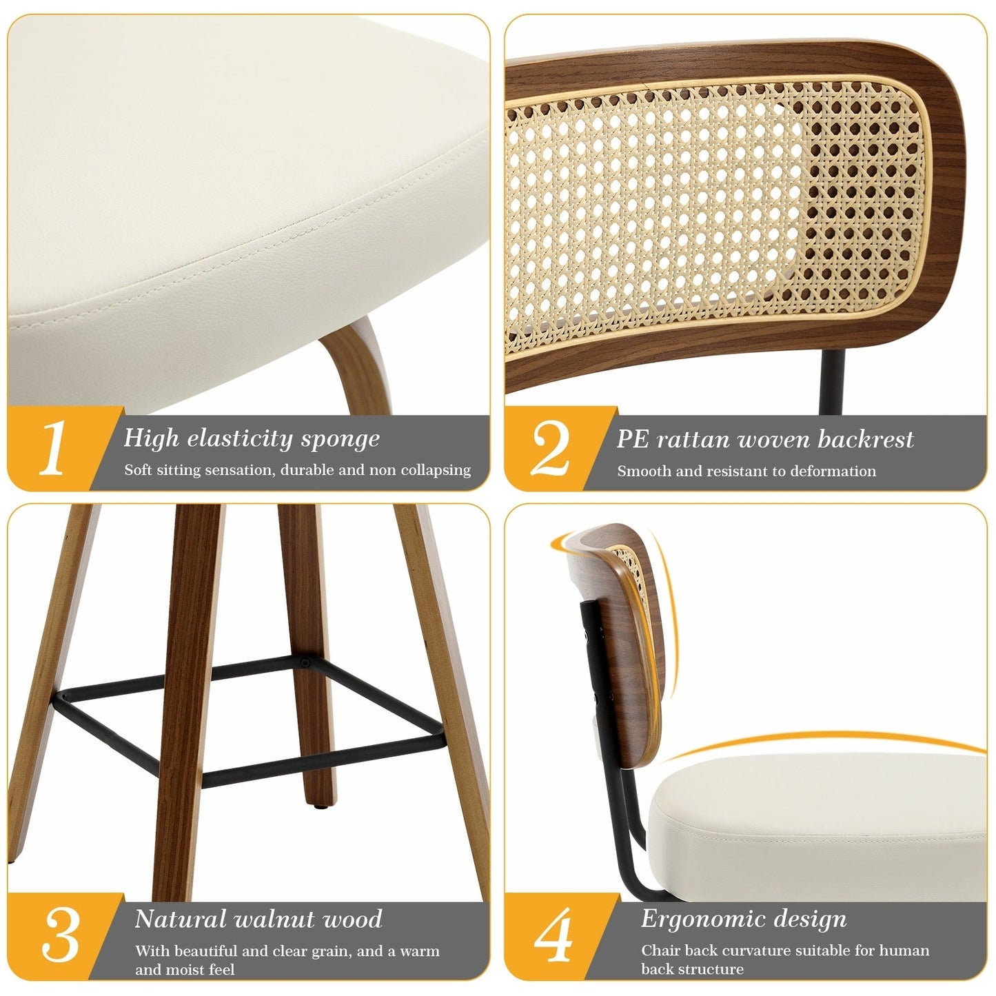 26/29 Swivel Bar Stools/ Counter Stools with Bentwood Legs