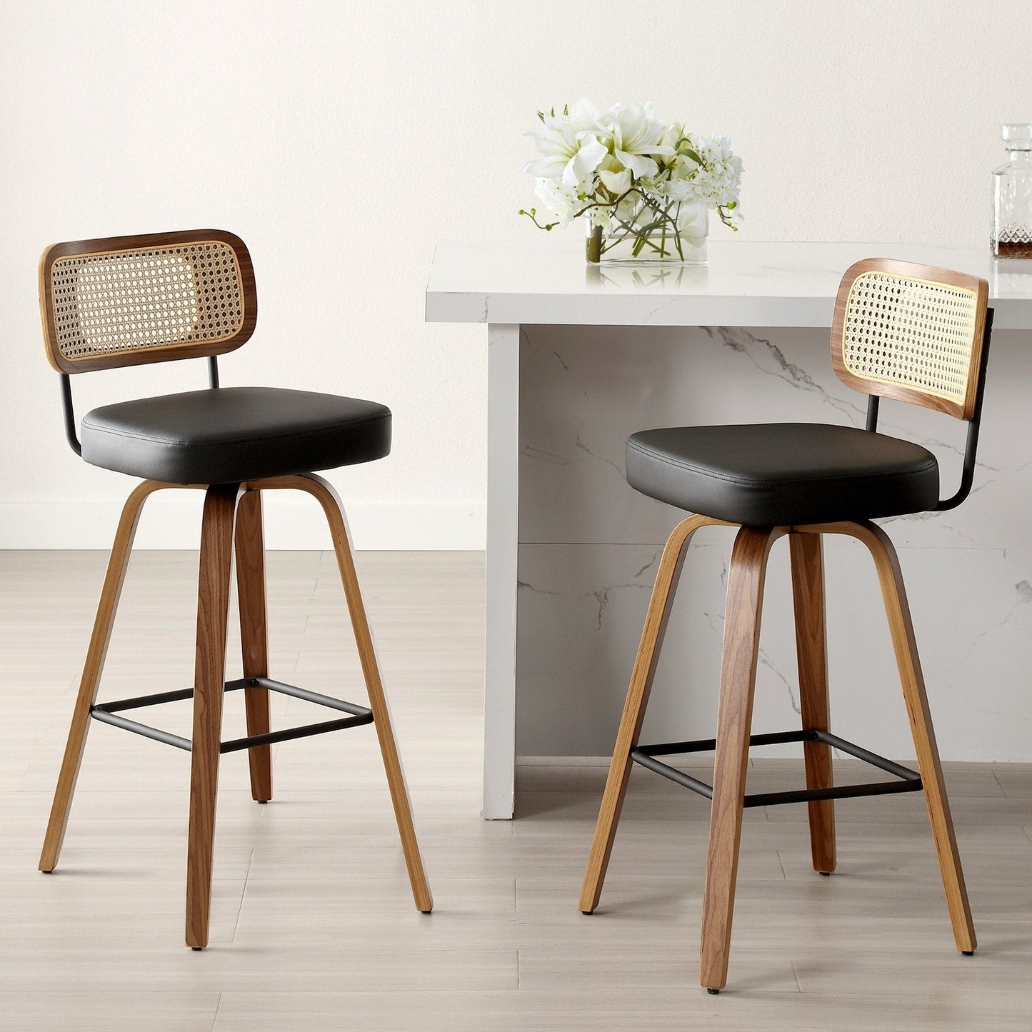 26/29 Swivel Bar Stools/ Counter Stools with Bentwood Legs