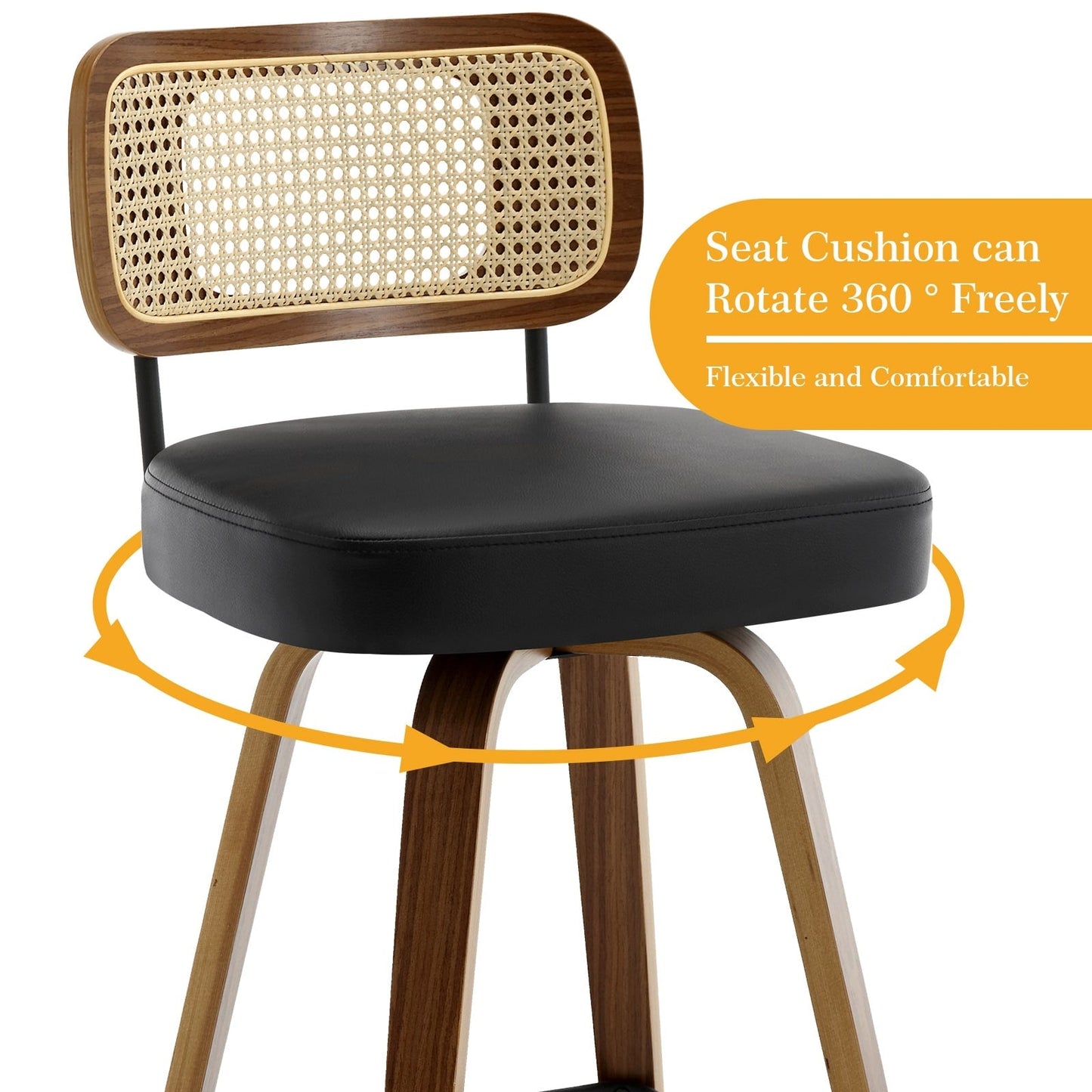 26/29 Swivel Bar Stools/ Counter Stools with Bentwood Legs