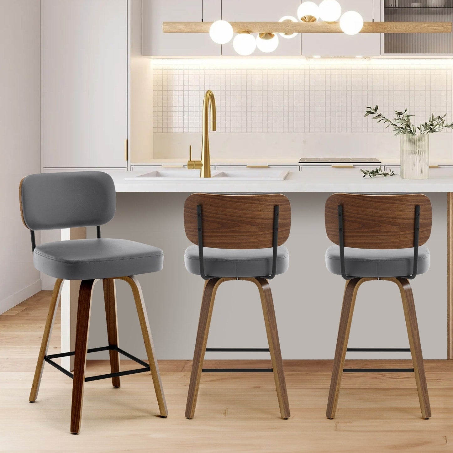 26/29 Swivel Bar Stools/ Counter Stools with Bentwood Legs