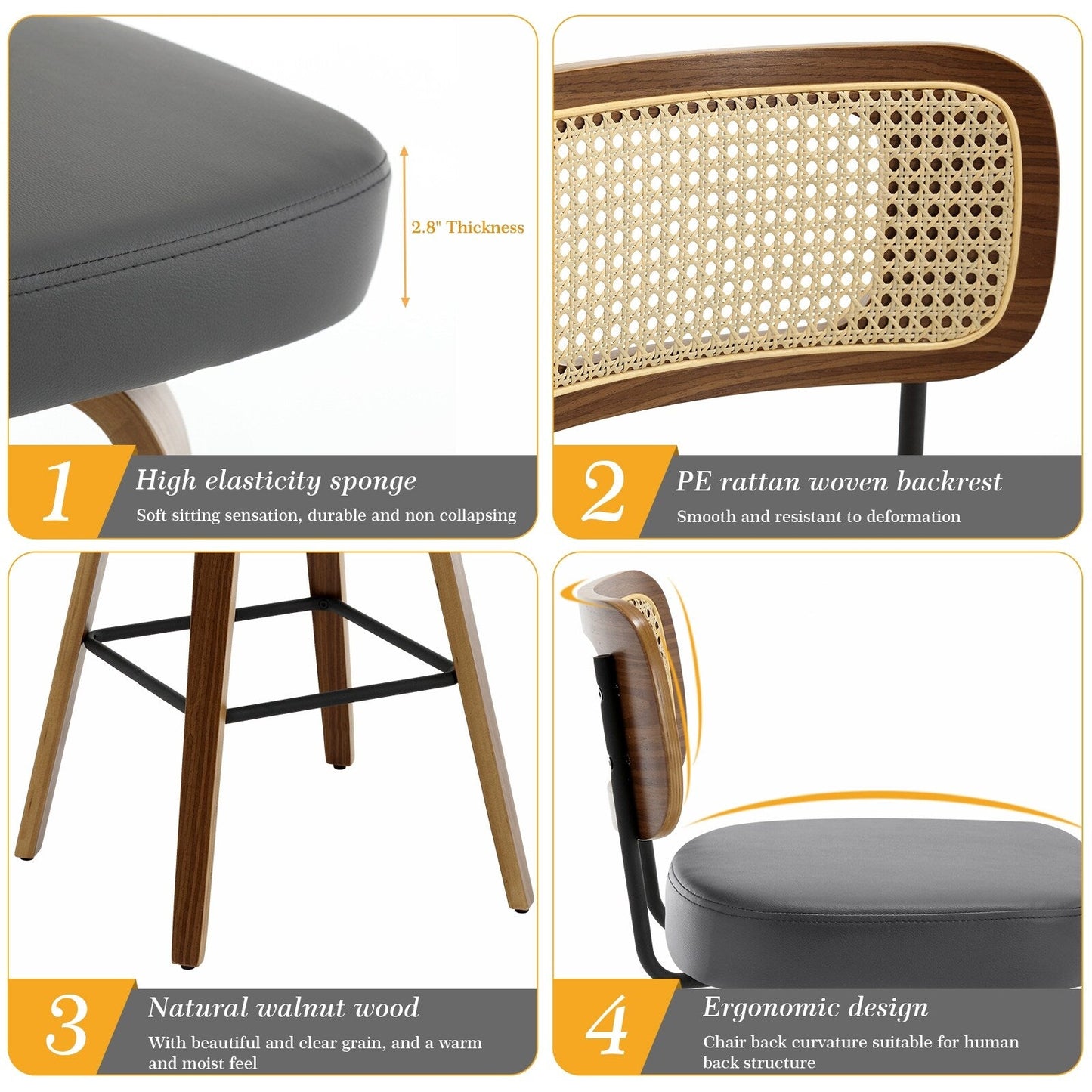 26/29 Swivel Bar Stools/ Counter Stools with Bentwood Legs