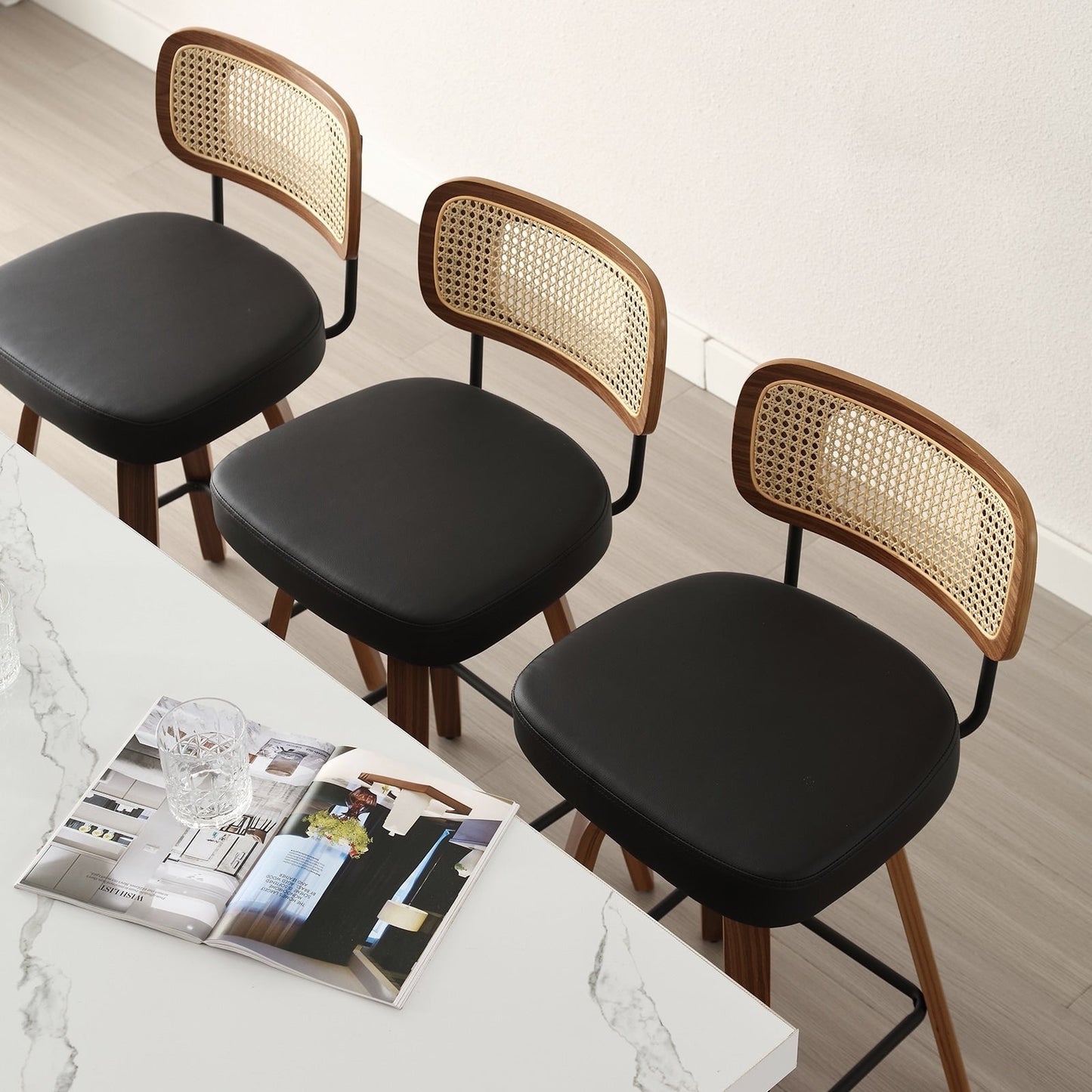 26/29 Swivel Bar Stools/ Counter Stools with Bentwood Legs