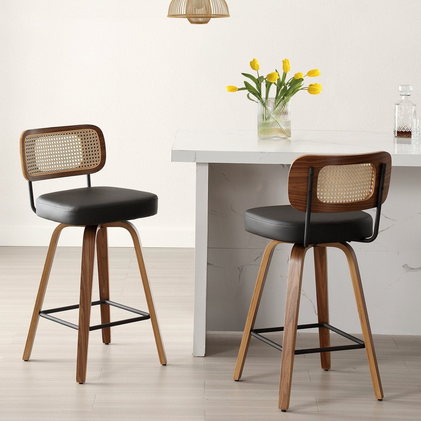 26/29 Swivel Bar Stools/ Counter Stools with Bentwood Legs