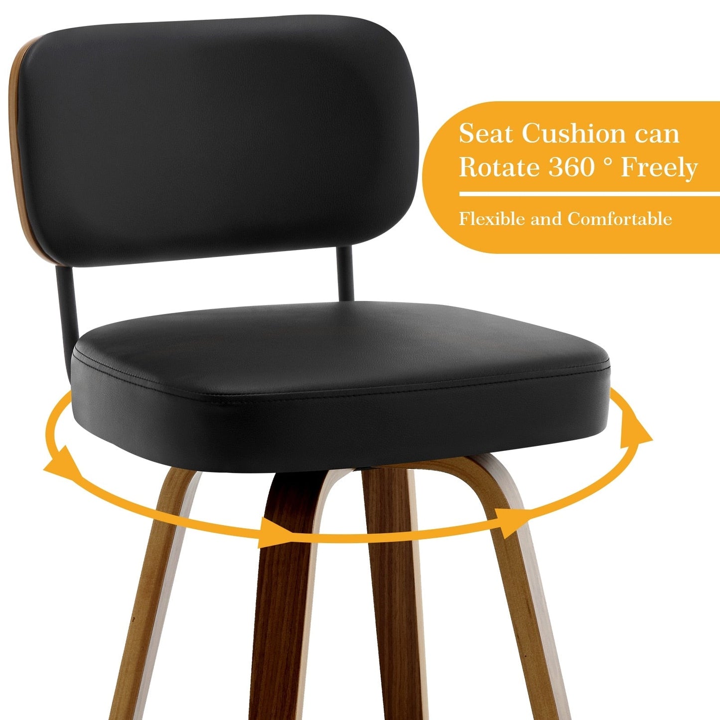 26/29 Swivel Bar Stools/ Counter Stools with Bentwood Legs