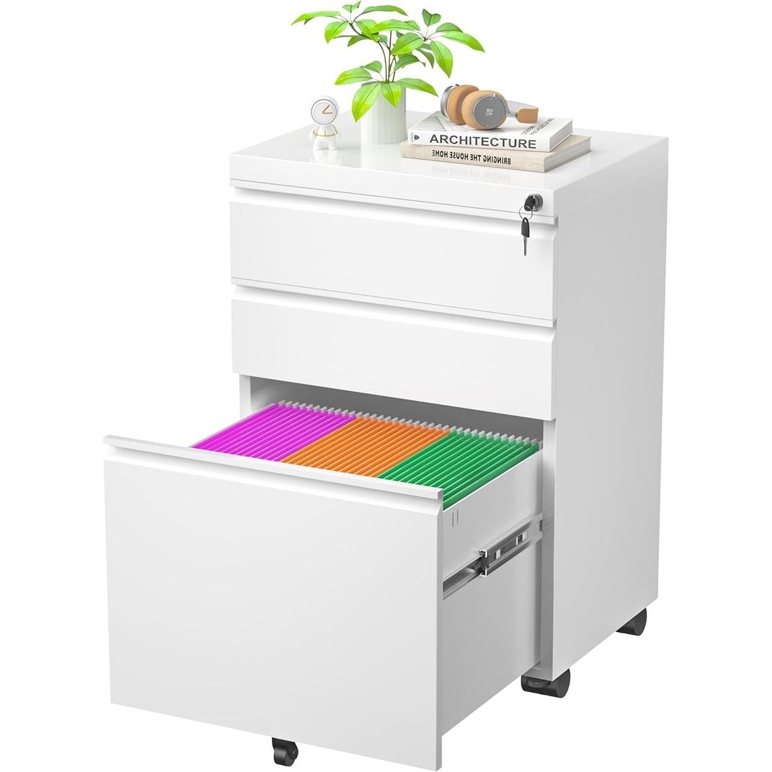 3 Drawer Mobile/Vertical File Cabinet for Home Office