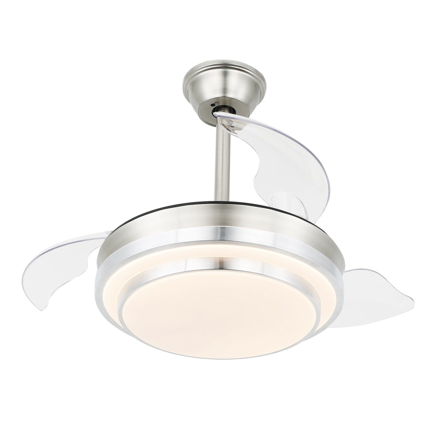 Bella Depot 36 Modern Retractable Ceiling Fan with Led Light, 6-Speed Reversible Blades with Remote