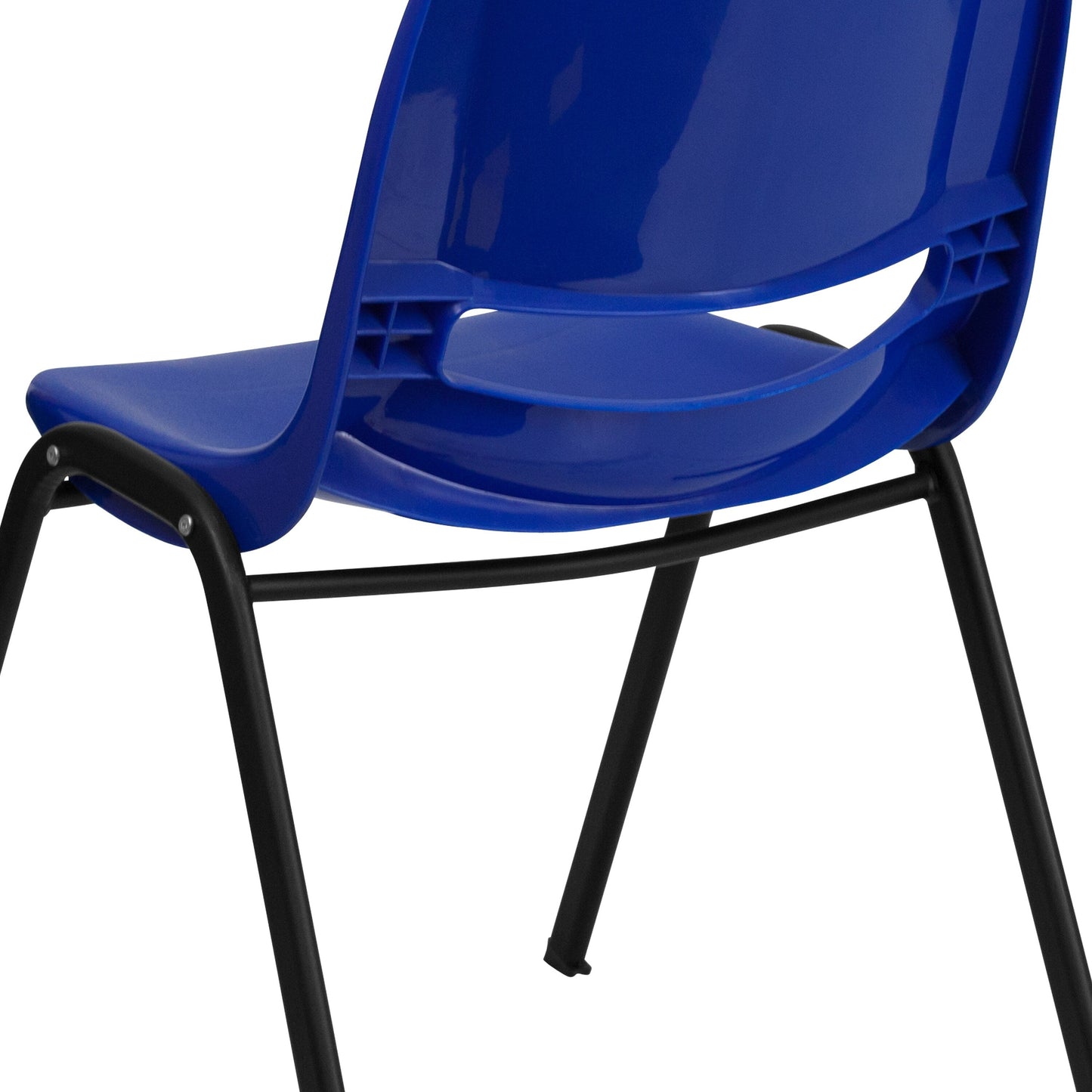 5 Pack 880 lb. Capacity Ergonomic Shell Stack Chair with Metal Frame - 23.5D x 19.25W x 32H