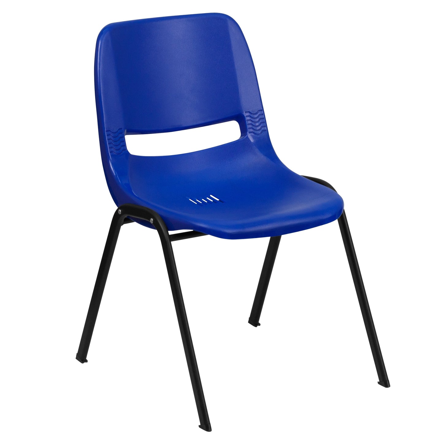 5 Pack 880 lb. Capacity Ergonomic Shell Stack Chair with Metal Frame - 23.5D x 19.25W x 32H