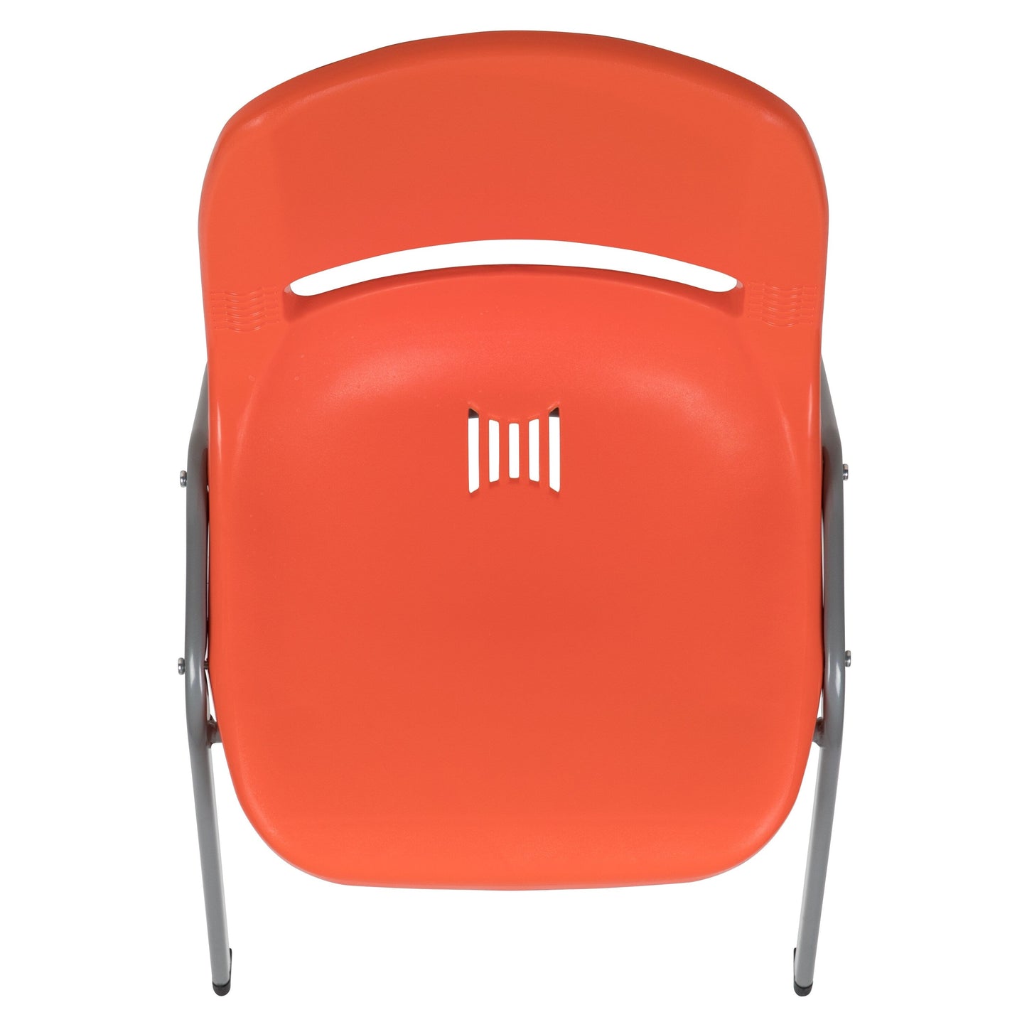 5 Pack 880 lb. Capacity Ergonomic Shell Stack Chair with Metal Frame - 23.5D x 19.25W x 32H