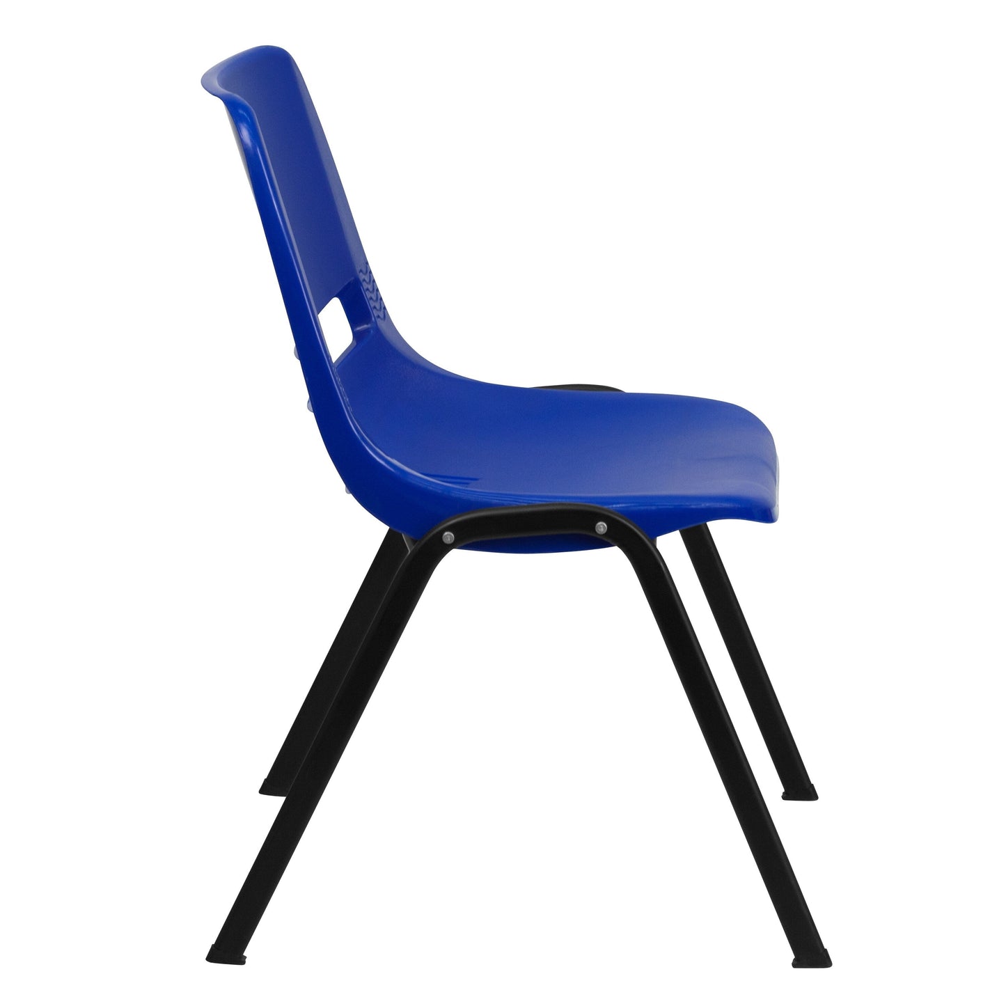 5 Pack 880 lb. Capacity Ergonomic Shell Stack Chair with Metal Frame - 23.5D x 19.25W x 32H