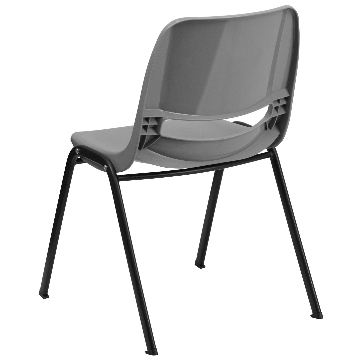 5 Pack 880 lb. Capacity Ergonomic Shell Stack Chair with Metal Frame - 23.5D x 19.25W x 32H