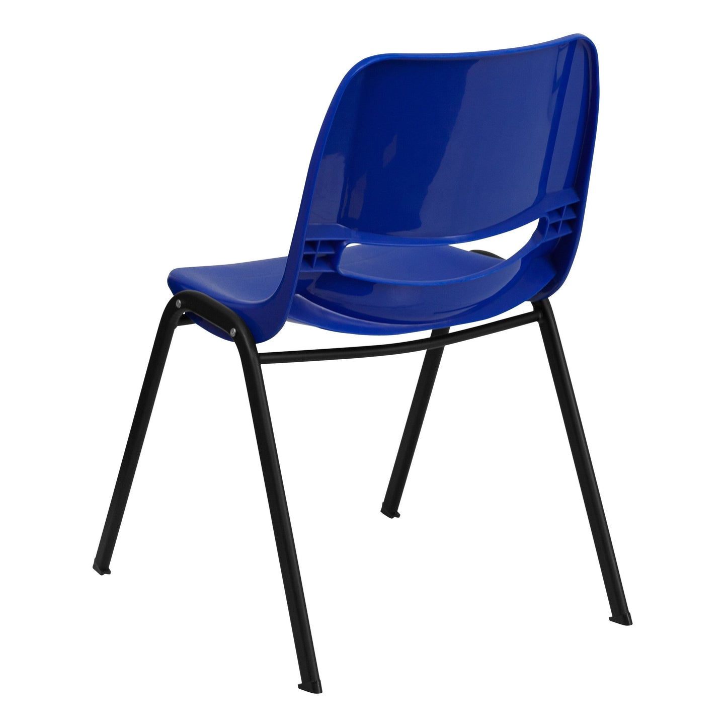 5 Pack 880 lb. Capacity Ergonomic Shell Stack Chair with Metal Frame - 23.5D x 19.25W x 32H