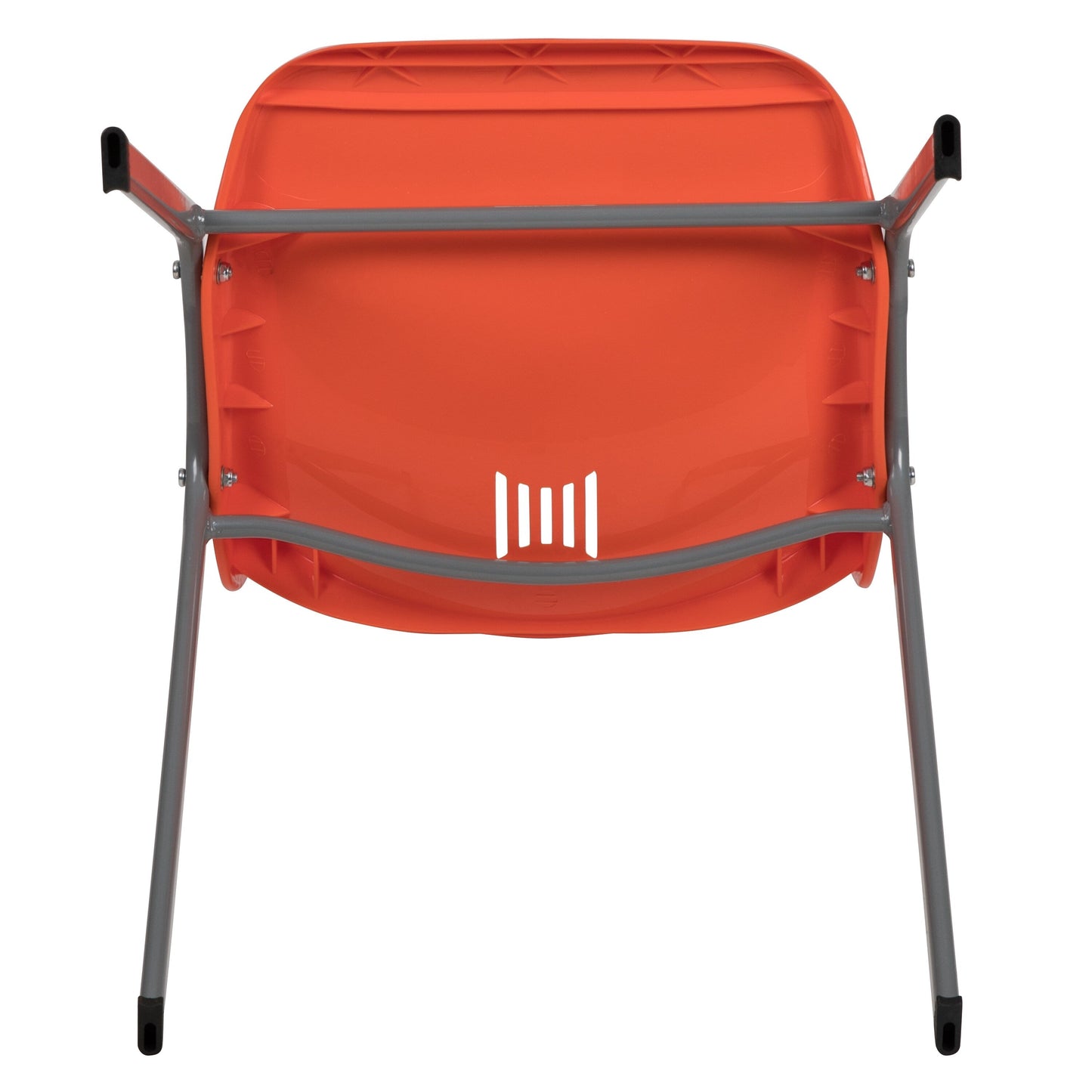 5 Pack 880 lb. Capacity Ergonomic Shell Stack Chair with Metal Frame - 23.5D x 19.25W x 32H