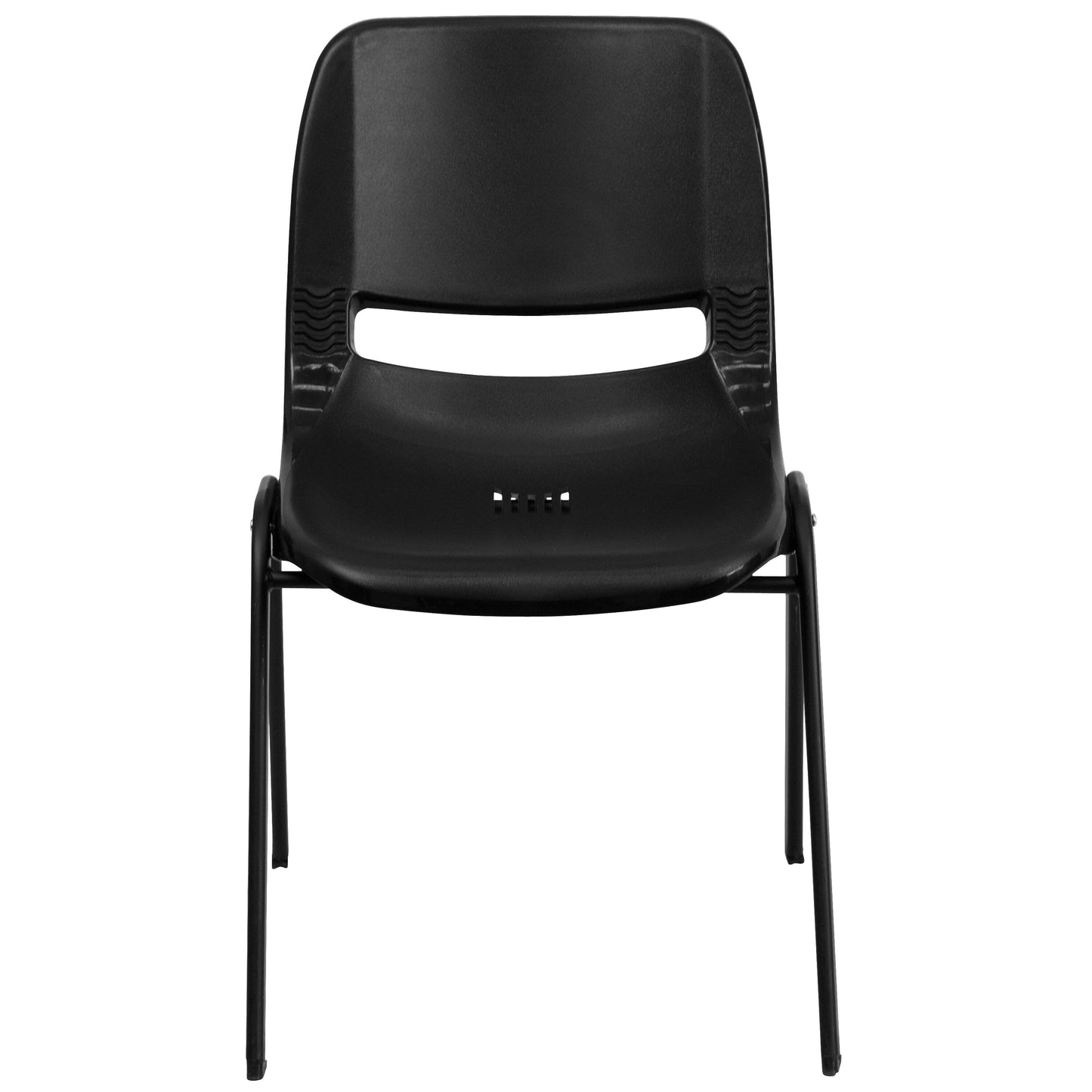5 Pack 880 lb. Capacity Ergonomic Shell Stack Chair with Metal Frame - 23.5D x 19.25W x 32H