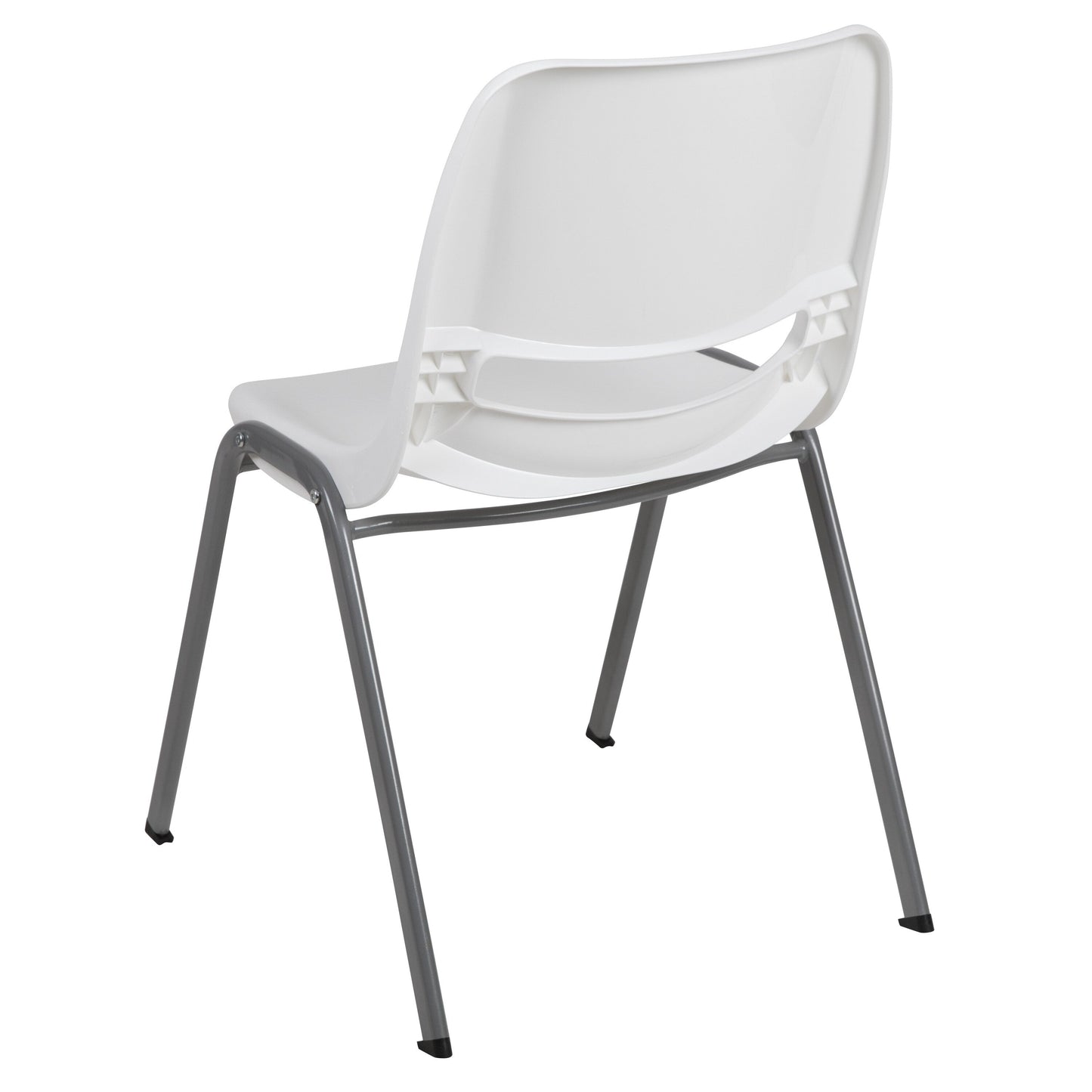 5 Pack 880 lb. Capacity Ergonomic Shell Stack Chair with Metal Frame - 23.5D x 19.25W x 32H