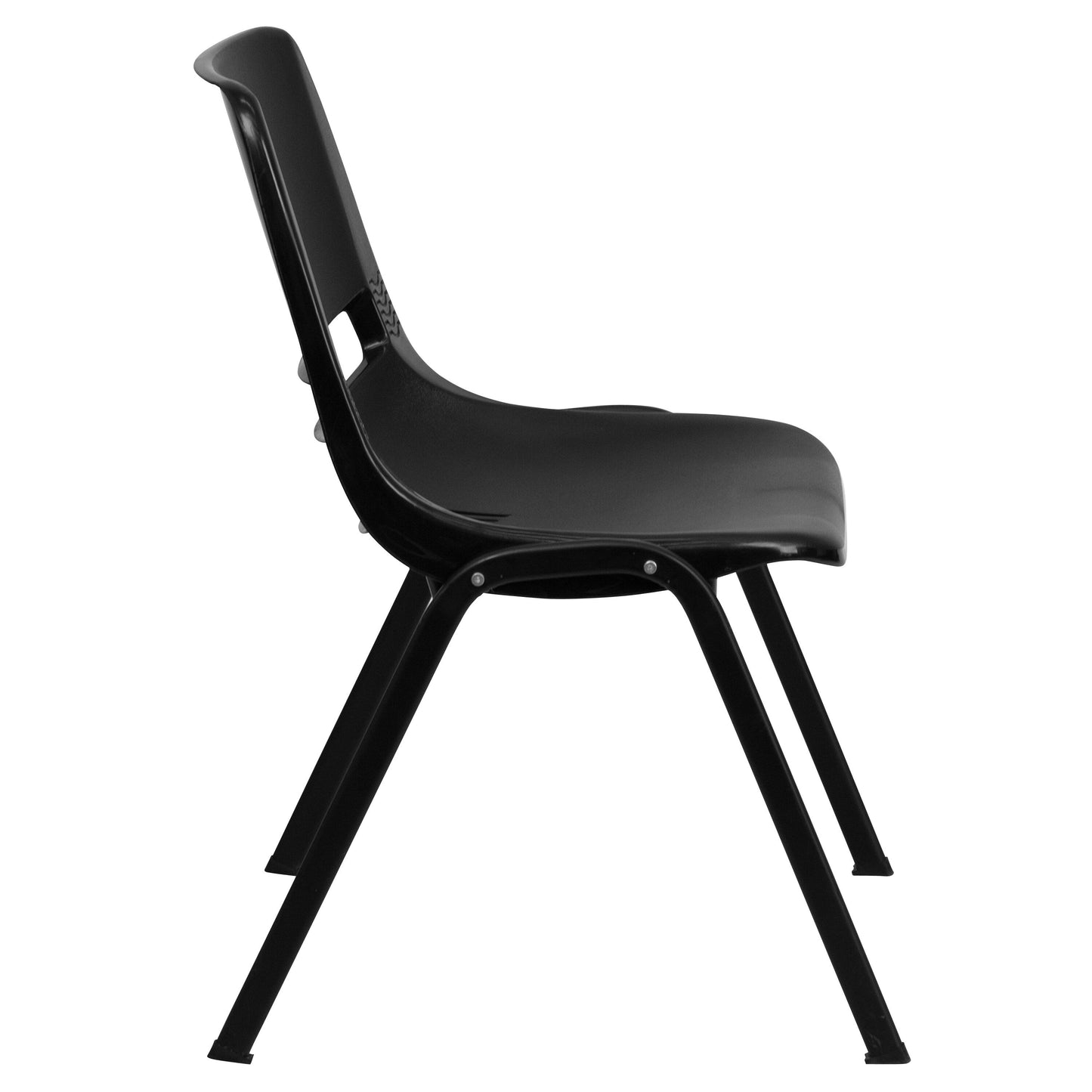 5 Pack 880 lb. Capacity Ergonomic Shell Stack Chair with Metal Frame - 23.5D x 19.25W x 32H