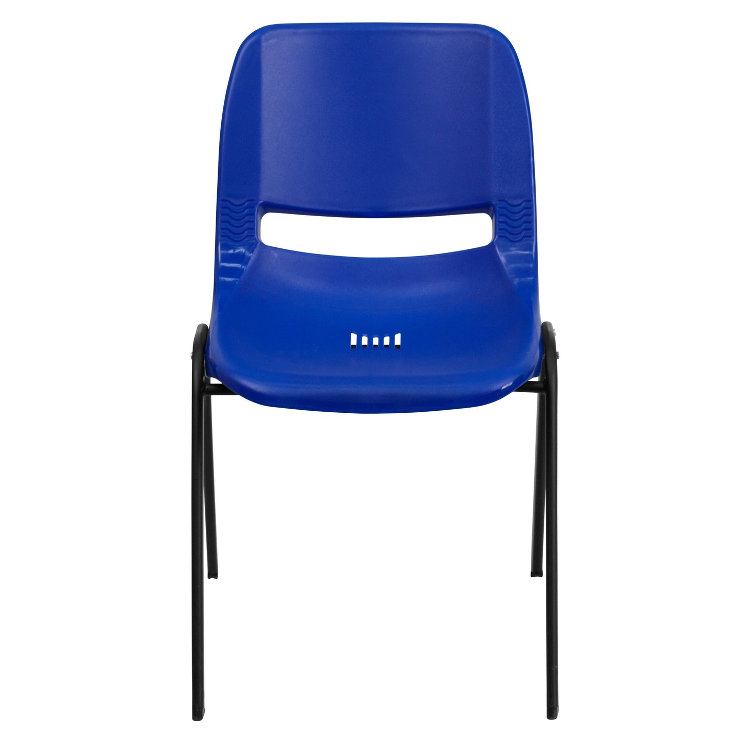 5 Pack 880 lb. Capacity Ergonomic Shell Stack Chair with Metal Frame - 23.5D x 19.25W x 32H