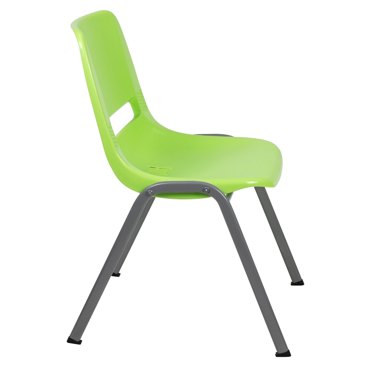 5 Pack 880 lb. Capacity Ergonomic Shell Stack Chair with Metal Frame - 23.5D x 19.25W x 32H