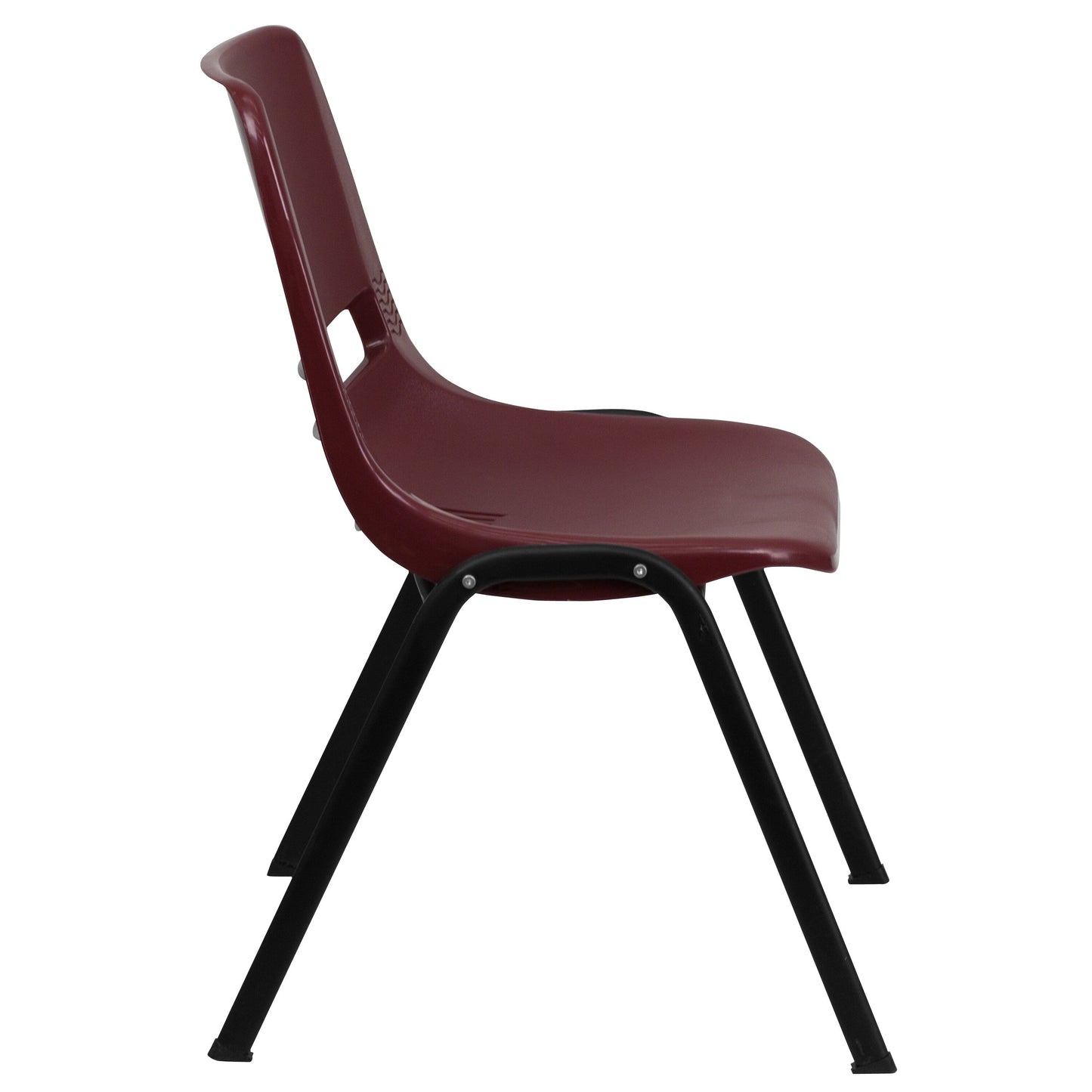 5 Pack 880 lb. Capacity Ergonomic Shell Stack Chair with Metal Frame - 23.5D x 19.25W x 32H