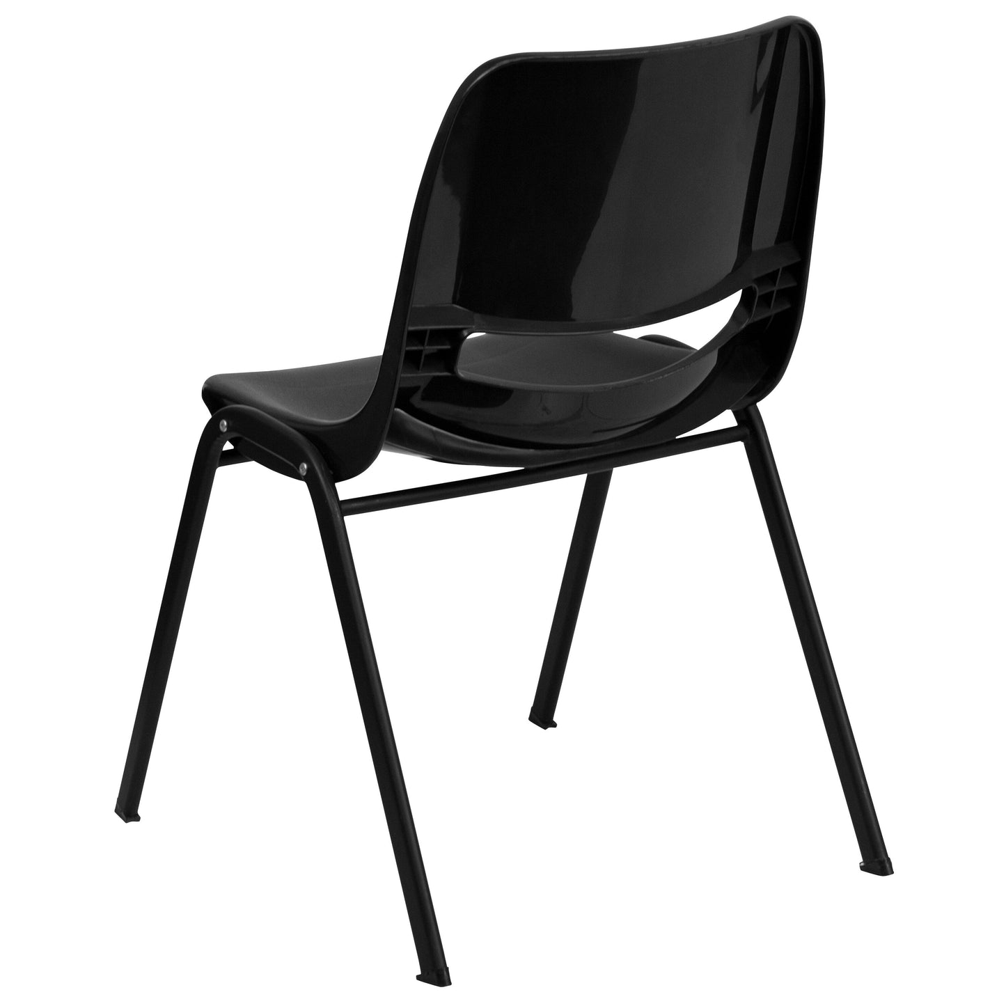 5 Pack 880 lb. Capacity Ergonomic Shell Stack Chair with Metal Frame - 23.5D x 19.25W x 32H