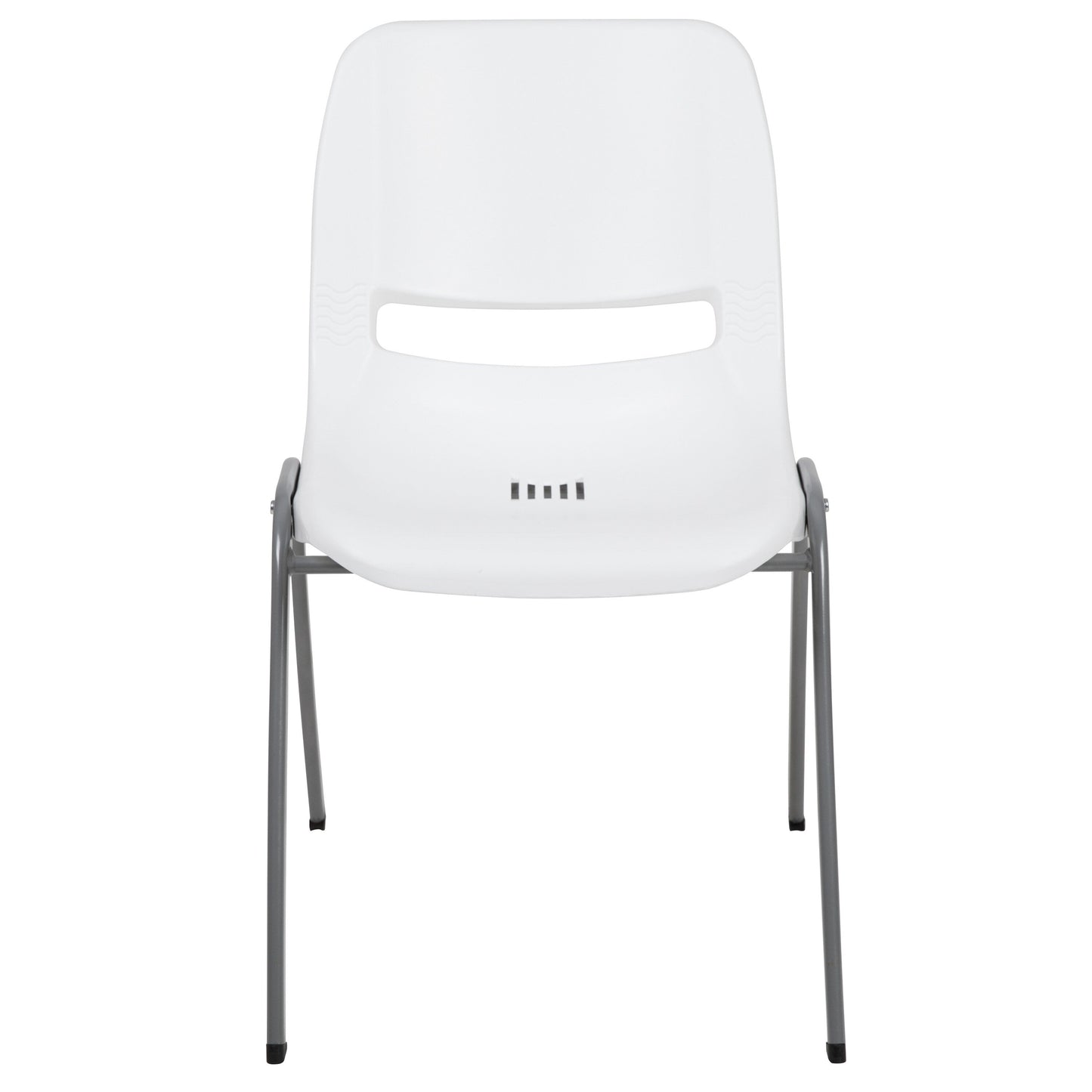 5 Pack 880 lb. Capacity Ergonomic Shell Stack Chair with Metal Frame - 23.5D x 19.25W x 32H