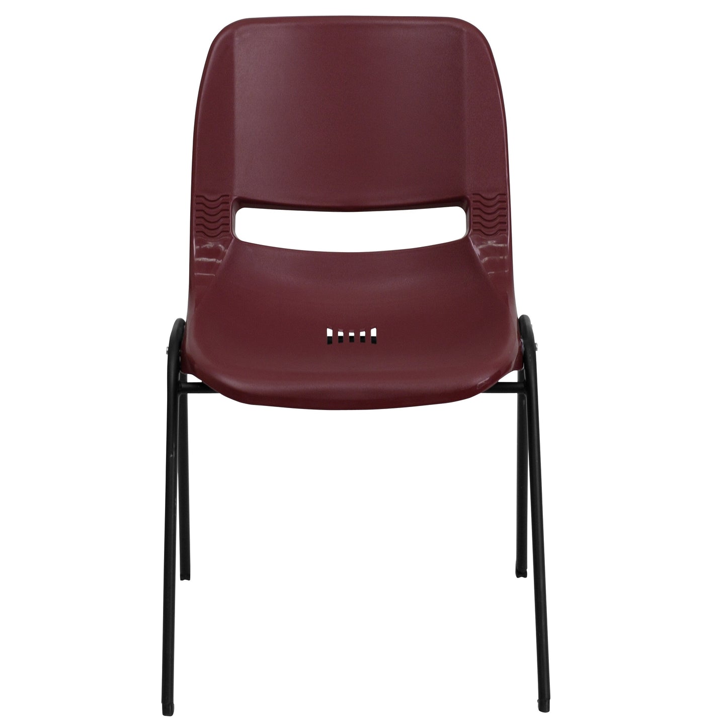 5 Pack 880 lb. Capacity Ergonomic Shell Stack Chair with Metal Frame - 23.5D x 19.25W x 32H