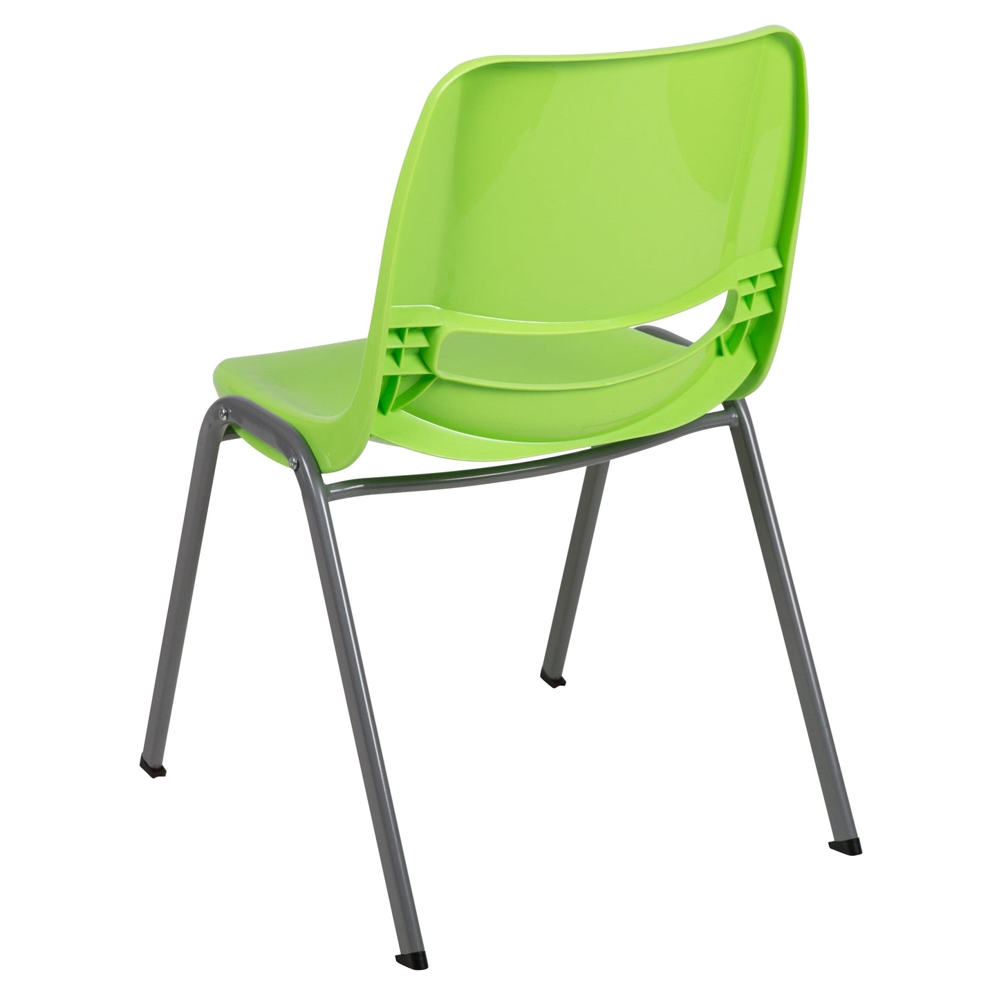 5 Pack 880 lb. Capacity Ergonomic Shell Stack Chair with Metal Frame - 23.5D x 19.25W x 32H
