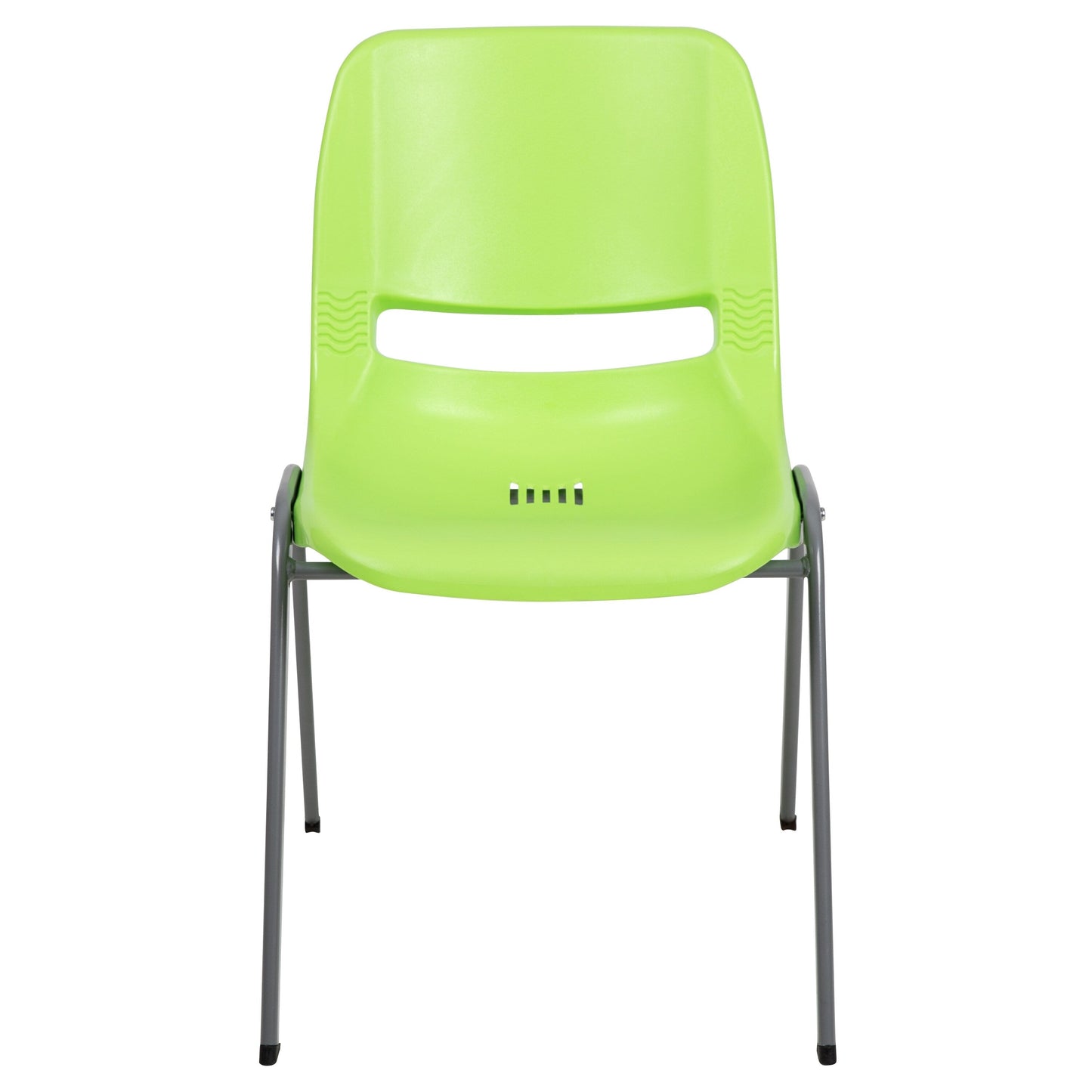 5 Pack 880 lb. Capacity Ergonomic Shell Stack Chair with Metal Frame - 23.5D x 19.25W x 32H