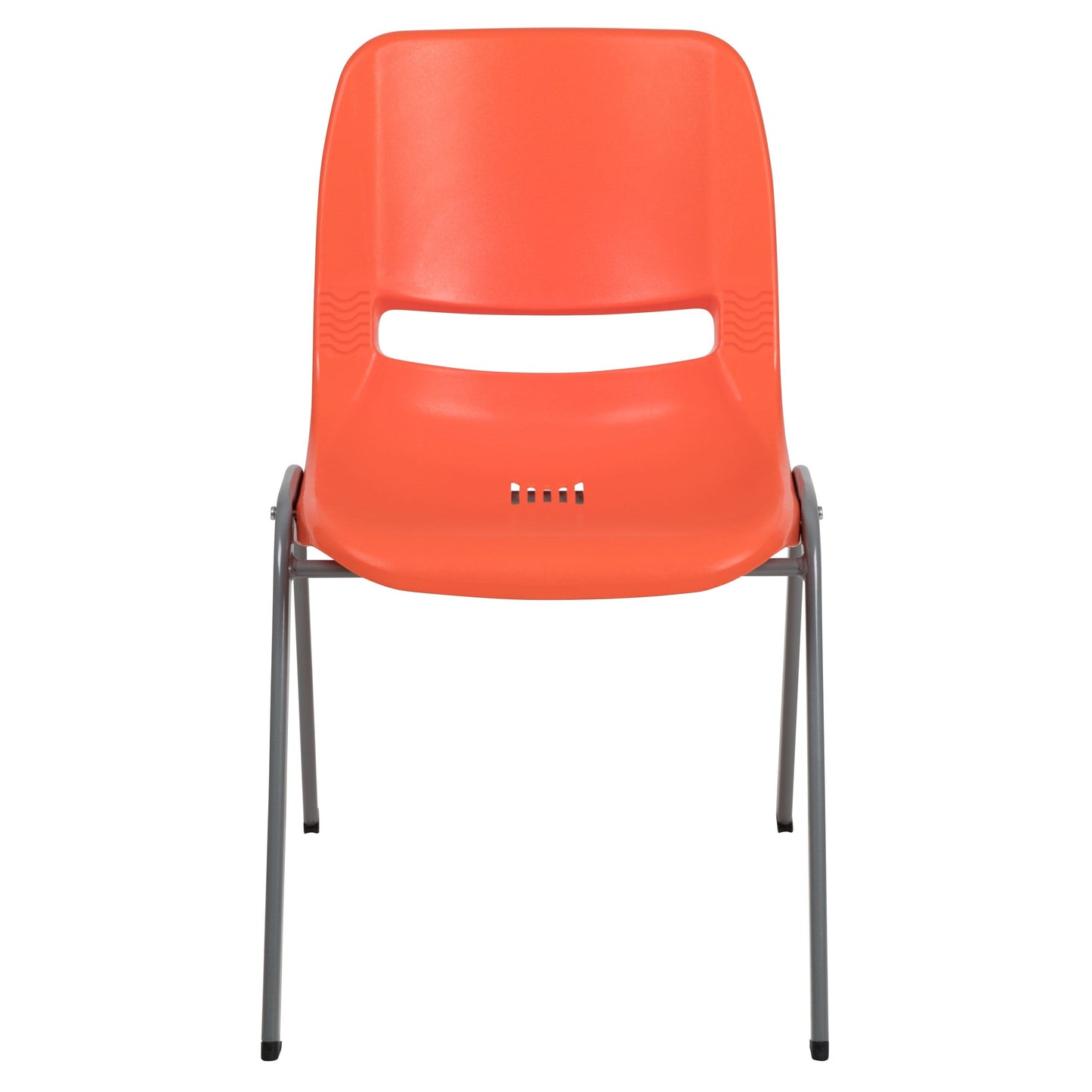 5 Pack 880 lb. Capacity Ergonomic Shell Stack Chair with Metal Frame - 23.5D x 19.25W x 32H