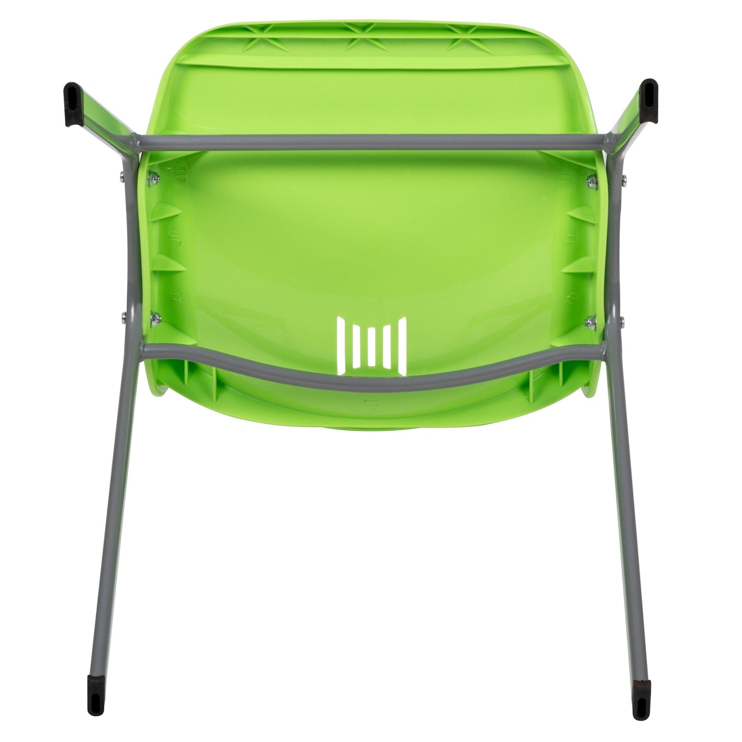 5 Pack 880 lb. Capacity Ergonomic Shell Stack Chair with Metal Frame - 23.5D x 19.25W x 32H