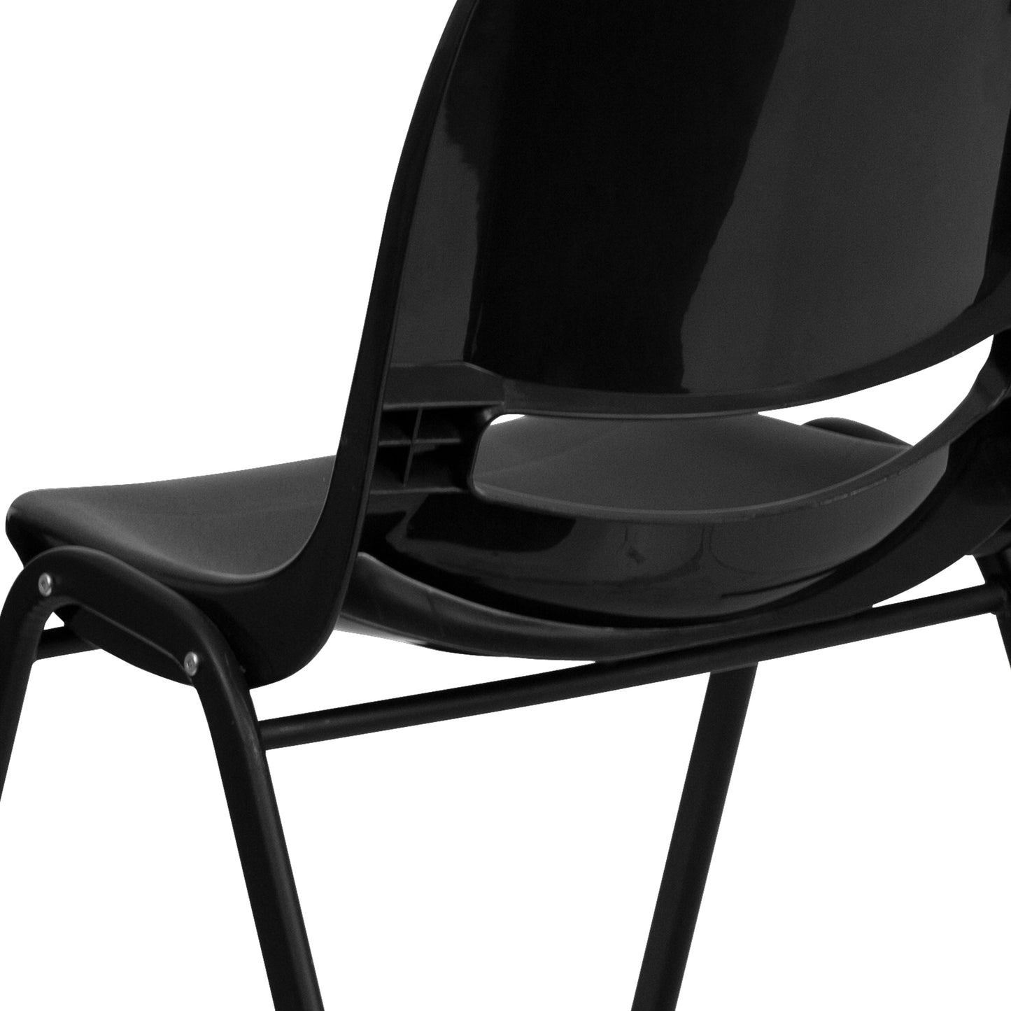 5 Pack 880 lb. Capacity Ergonomic Shell Stack Chair with Metal Frame - 23.5D x 19.25W x 32H
